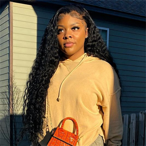 Long Deep Curly Human Hair Lace Wig