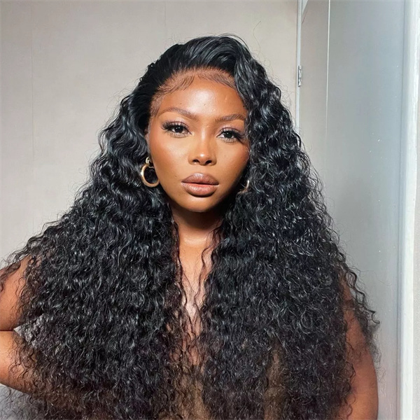 Kinky Curly HD Lace Frontal Luxury Wig with Pre-plucked Edges