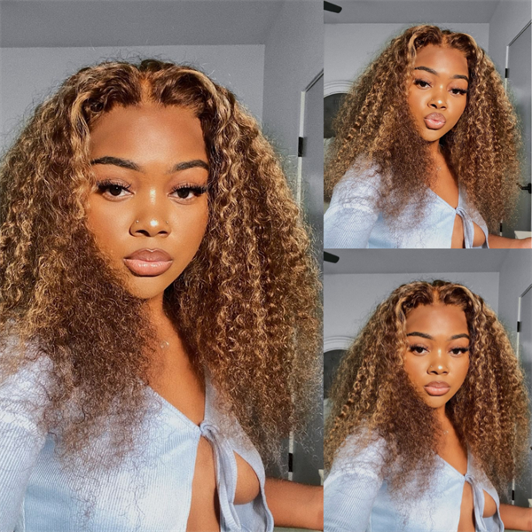 Highlight Kinky Curly Wig