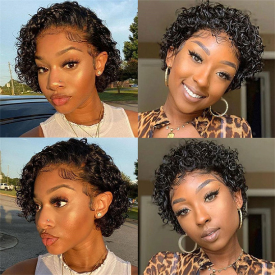 Bob Curly Wig Short Curly Pixie Cut13x4 Lace Front wigs