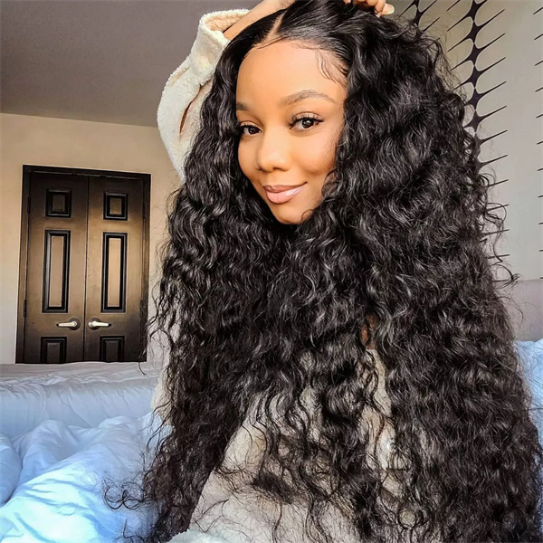 Deep Curly HD Lace Closure Luxury Wig with Pre-plucked Edges
