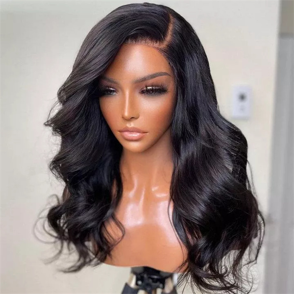 Natural Body Wave Lace Front Wig with Pre-plucked Edges