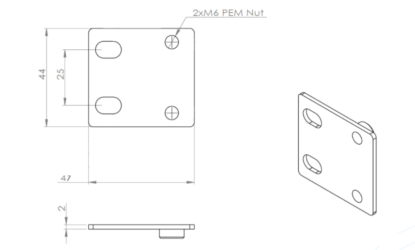 rack mount reducer brackets