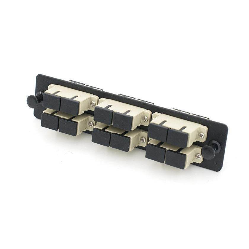"SC" LGX Compatible Fiber Adapter Panel Plates Pre-loaded Singlemode Multimode Fiber Optic Adapters