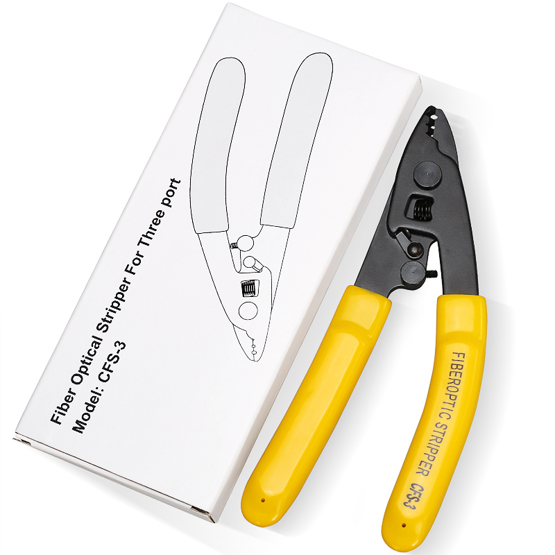 Tri-hole Fiber Optic Stripper CFS-3 FTTH Cable Stripper Kevlar Aramid Scissors Cutter