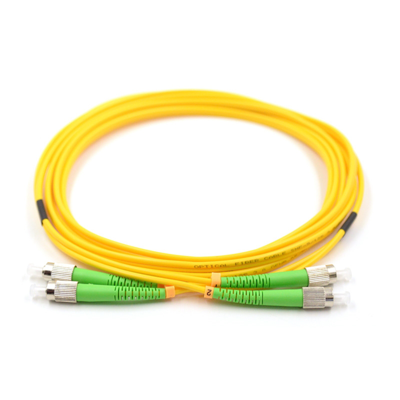 FC APC to FC APC Duplex OS2 Single Mode PVC (OFNR) 2.0mm Fiber Optic Patch Cable