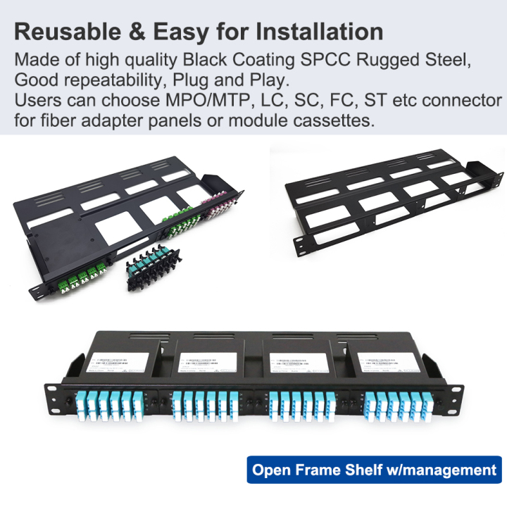 1U 19'' Rackmount High Density Fiber Patch Panel Solution HHD4 Series