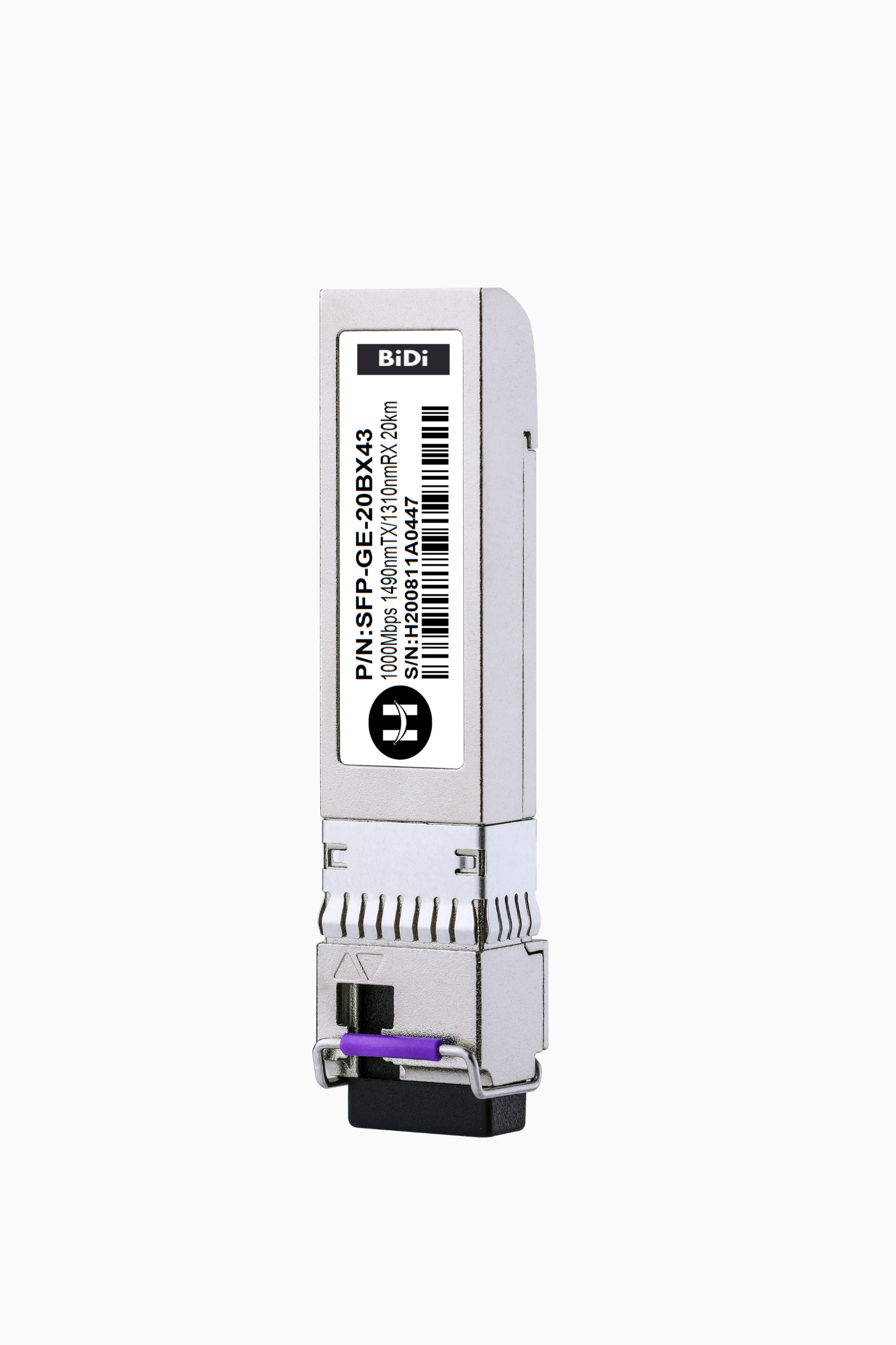 1000BASE-BX SFP BiDi 1490nm-TX/1310nm-RX 20km DOM LC-simplex SMF C-temp Transceiver Module