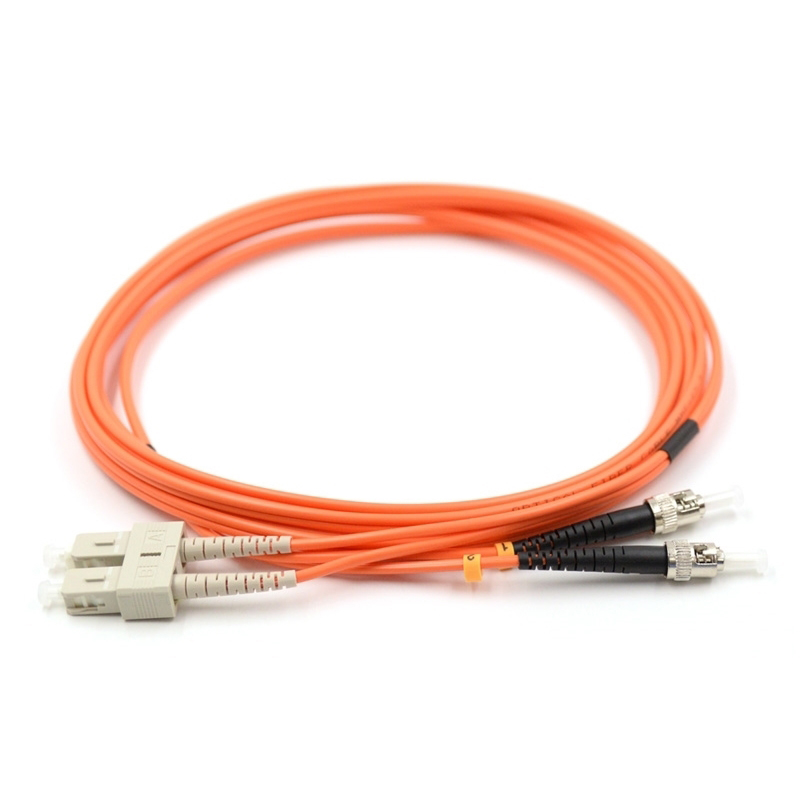 SC UPC to ST UPC Duplex OM2 Multimode PVC (OFNR) 2.0mm Fiber Optic Patch Cable
