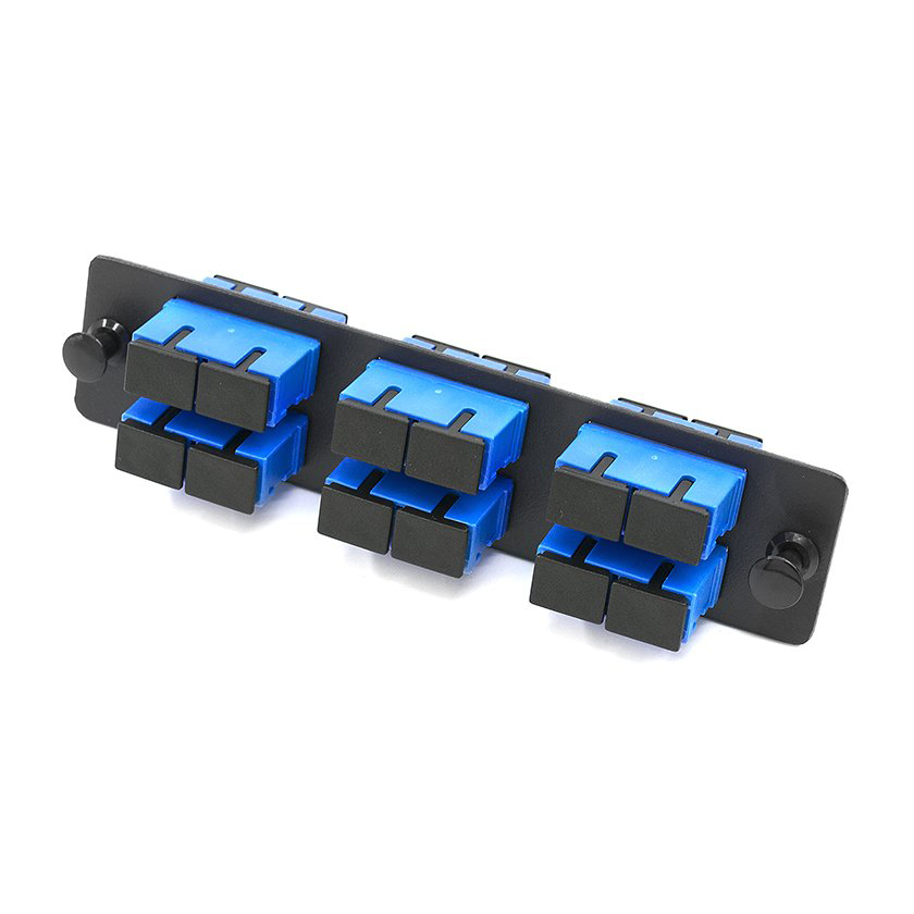 "SC" LGX Compatible Fiber Adapter Panel Plates Pre-loaded Singlemode Multimode Fiber Optic Adapters