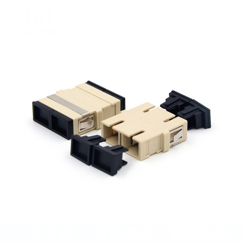 SC/UPC Duplex Metal mounting clip Multimode OM1 OM2 Fiber Adapter