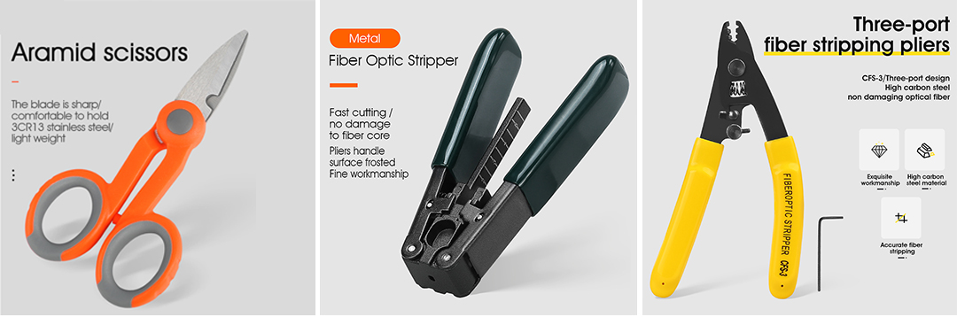 Tri-hole-Fiber-Optic-Stripper-CFS-3-FTTH-Cable-Stripper-Kevlar-Scissors-Cutter