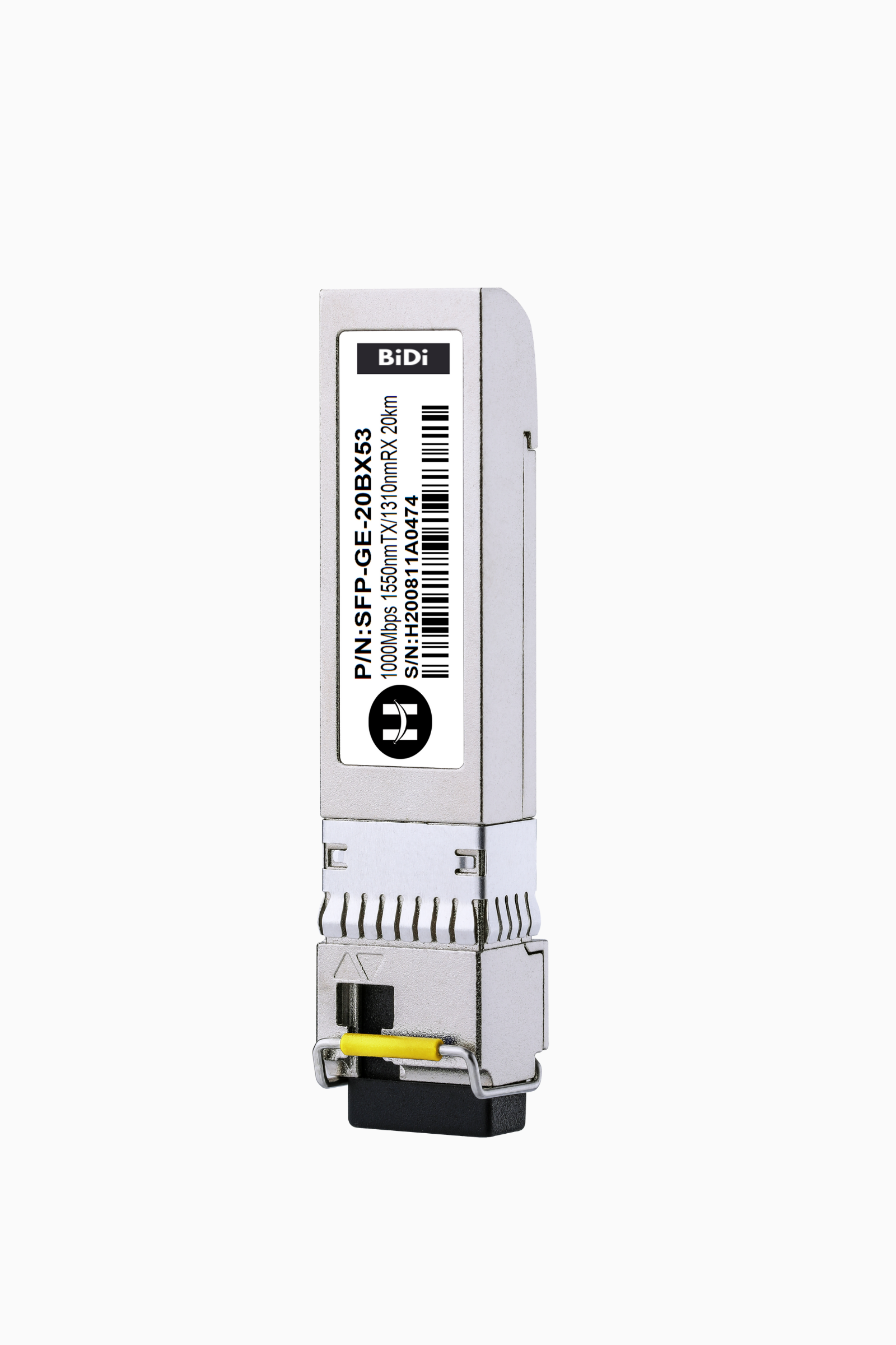 1000BASE-BX SFP BiDi 1550nm-TX/1310nm-RX 20km DOM LC-simplex SMF C-temp Transceiver Module