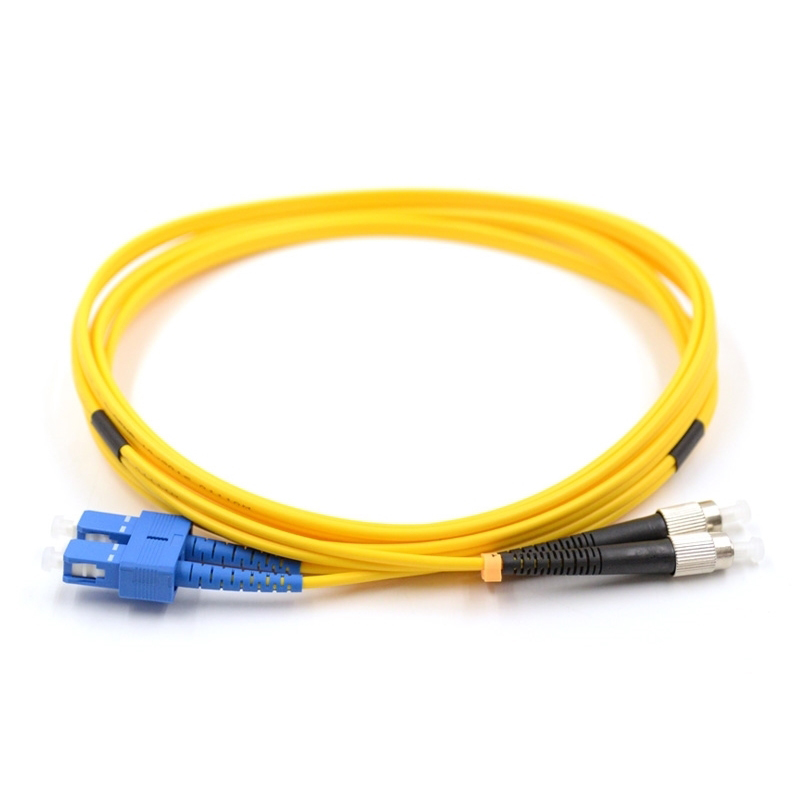 FC UPC to SC UPC Duplex OS2 Single Mode PVC (OFNR) 2.0mm Fiber Optic Patch Cable