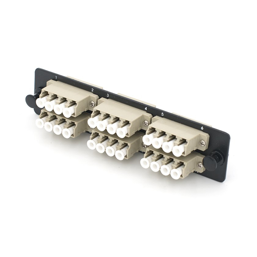 "LC" LGX Compatible Fiber Adapter Panel Plates Pre-loaded Singlemode Multimode Fiber Optic Adapters