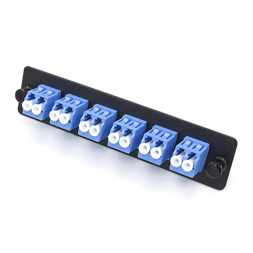 "LC" LGX Compatible Fiber Adapter Panel Plates Pre-loaded Singlemode Multimode Fiber Optic Adapters