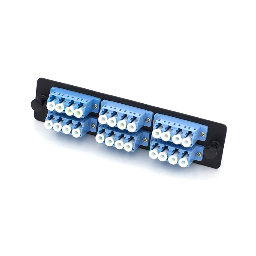 "LC" LGX Compatible Fiber Adapter Panel Plates Pre-loaded Singlemode Multimode Fiber Optic Adapters
