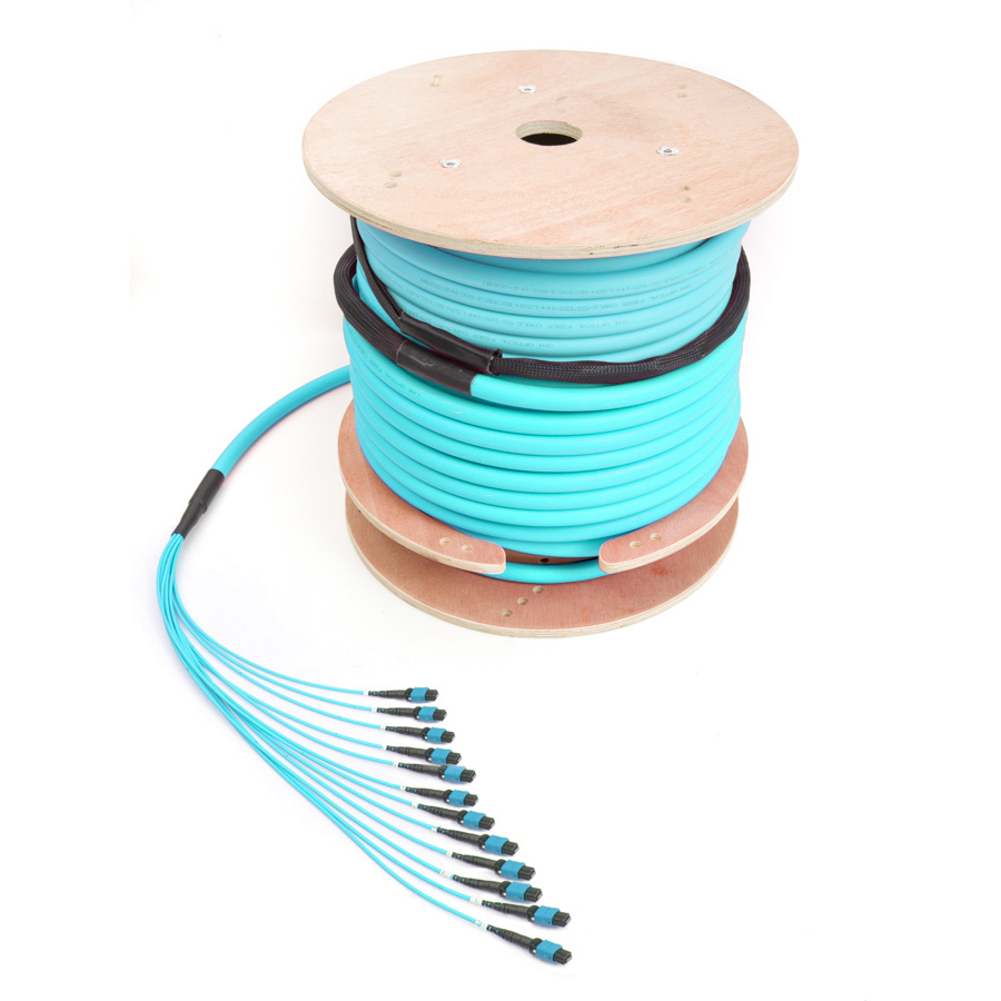 144 fibers MTP/MPO trunk cables with 12 x MPO/MTP-12 connectors multimode OM3 fiber