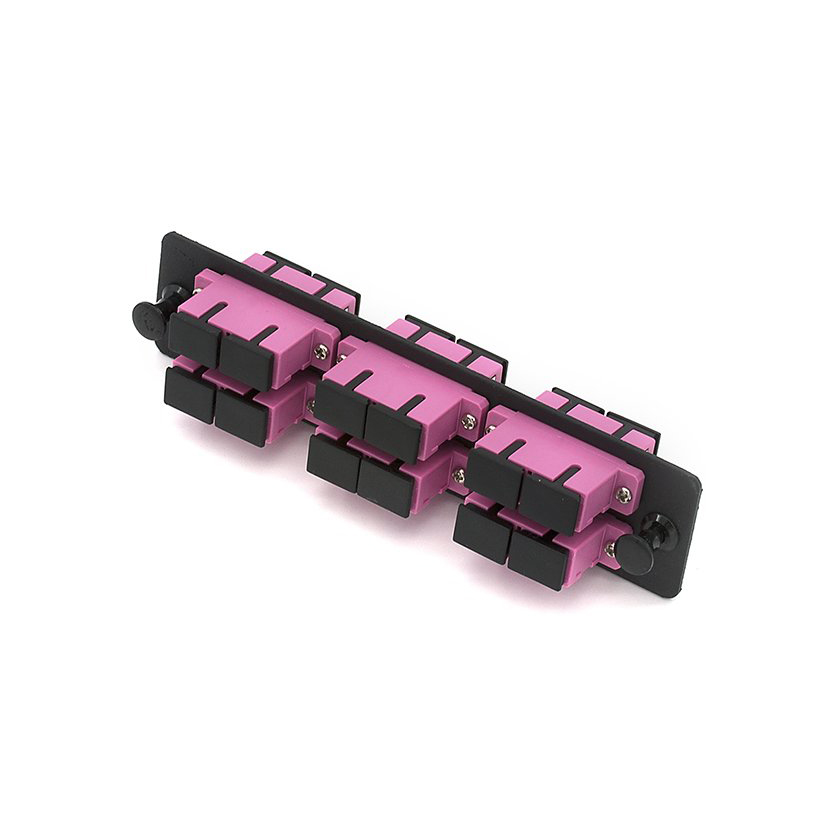 "SC" LGX Compatible Fiber Adapter Panel Plates Pre-loaded Singlemode Multimode Fiber Optic Adapters