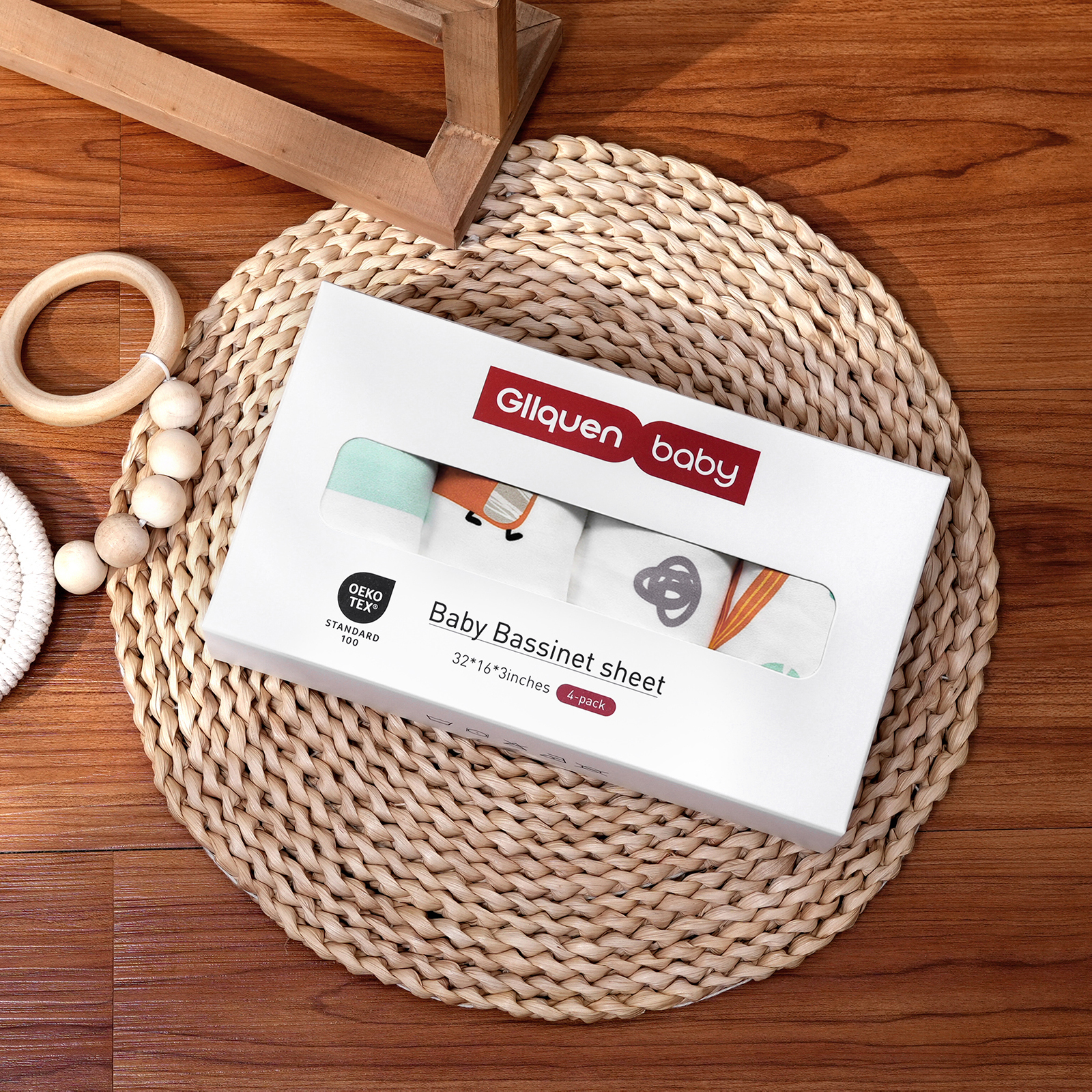 Jurassic & Colorful Fantasy | Soft Microfiber Fitted Change Pad Cover & Bassinet Sheets 4 Pack | 16''*32''