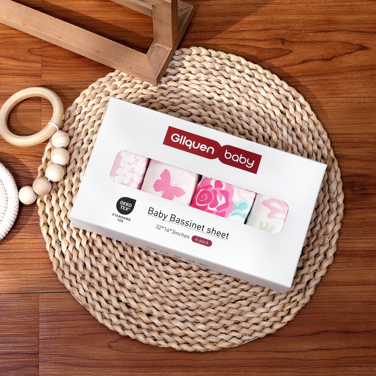 Butterflies | Soft Microfiber Fitted Change Pad Cover & Bassinet Sheets 4 Pack | 16''*32''