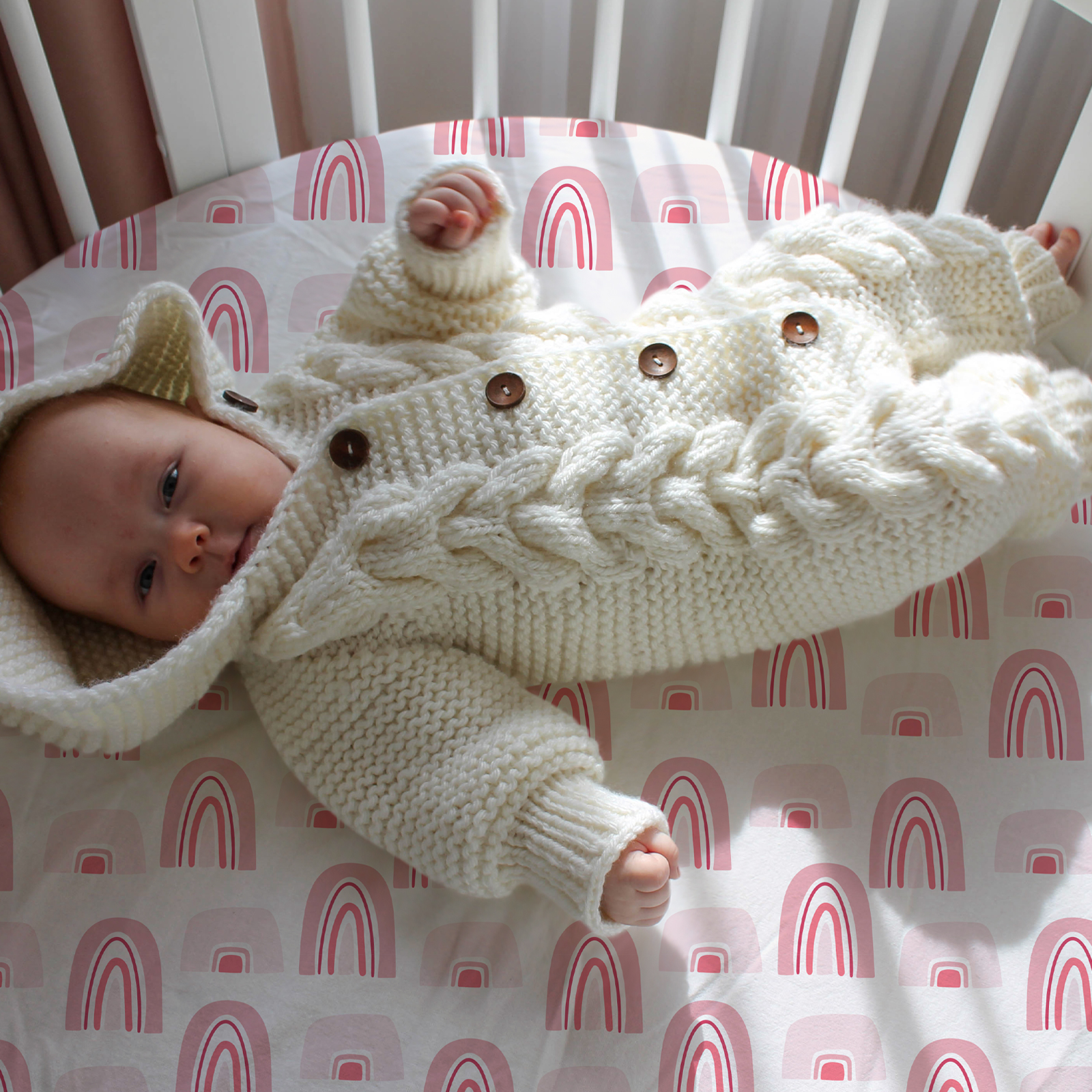 Pink Heart | Soft Microfiber Fitted Change Pad Cover & Bassinet Sheets 4 Pack | 16''*32''