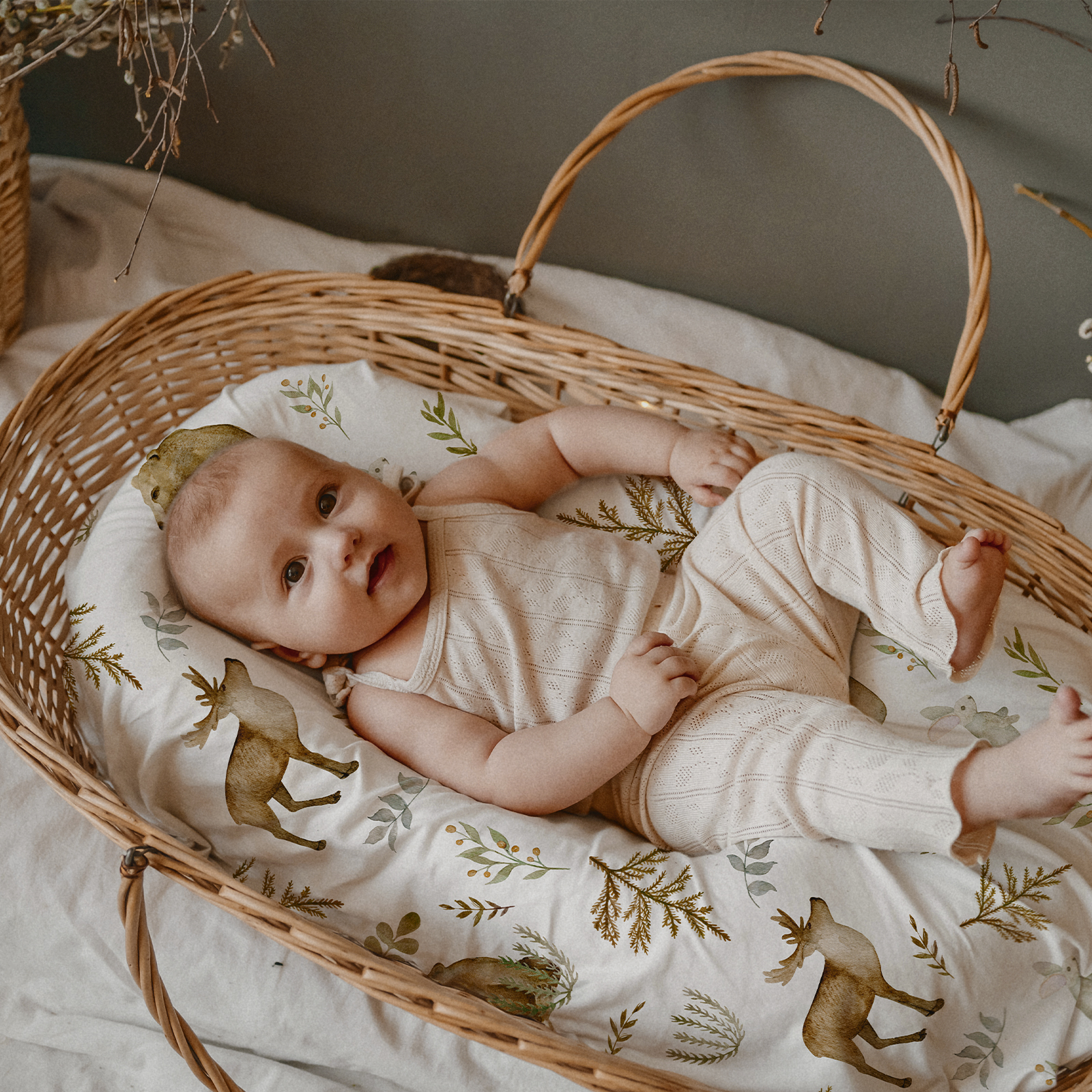 Bears and Deers | Soft Microfiber Fitted Change Pad Cover & Bassinet Sheets 4 Pack | 16''*32''