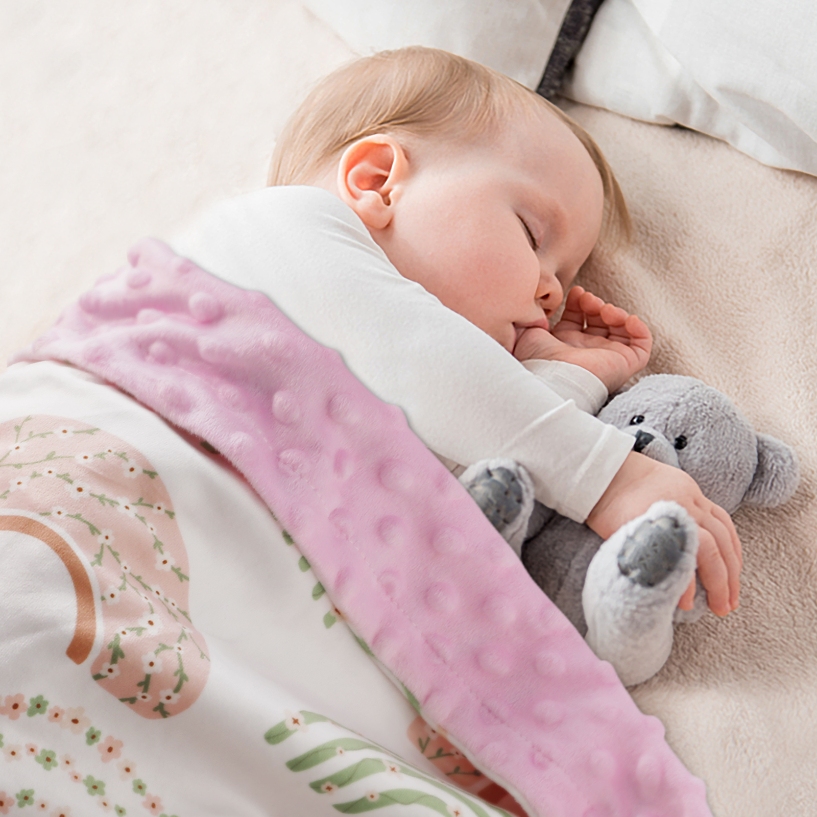 Colorful Rainbows | Gllquen Baby Fleece Plush Dot Blanket | 30''*40''