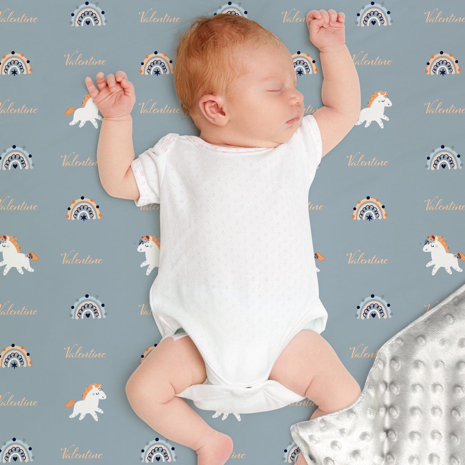 Holy Unicorn Personalized Baby Boy Name Blanket