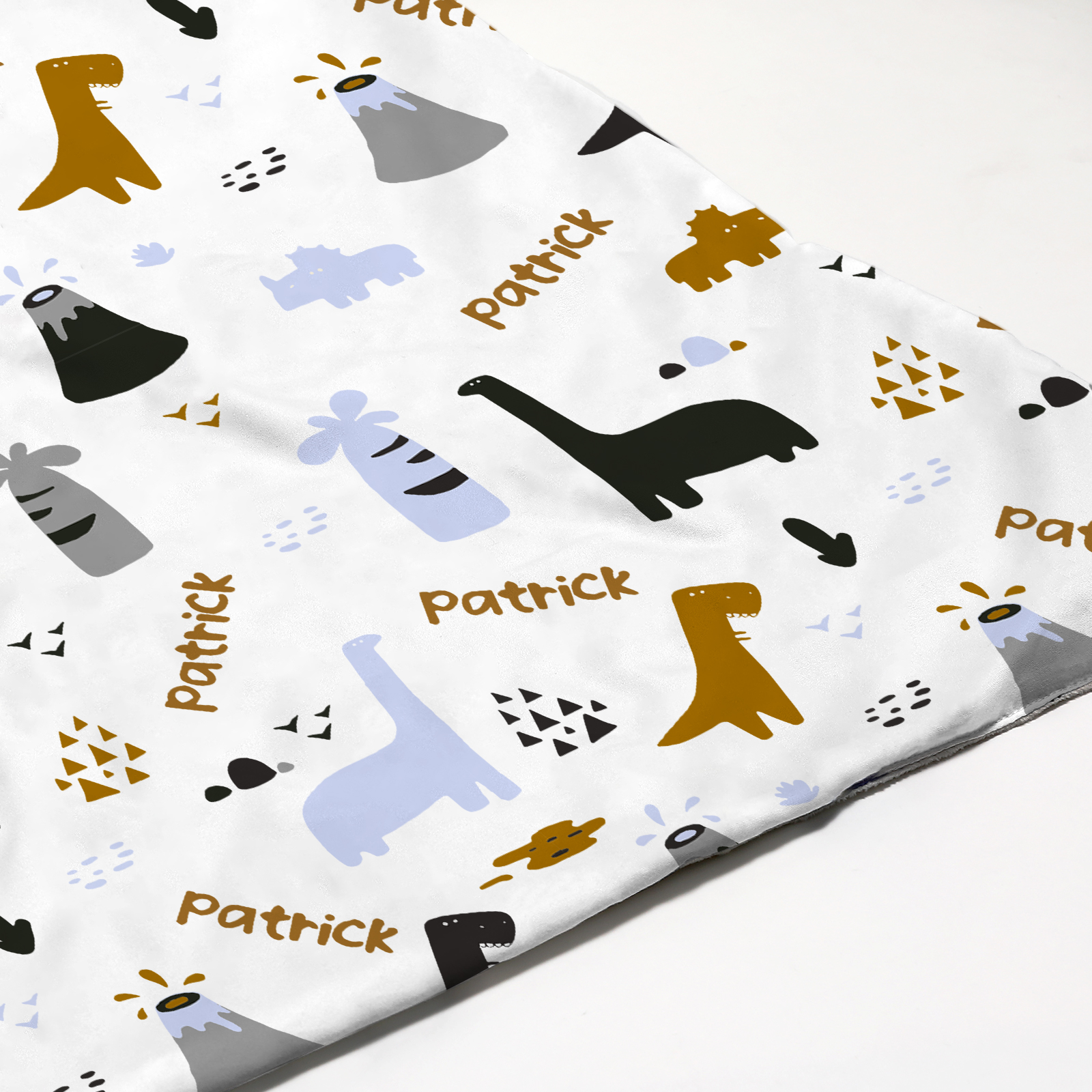 Patrick's Dinosaur Personalized Baby Boy Name Blanket