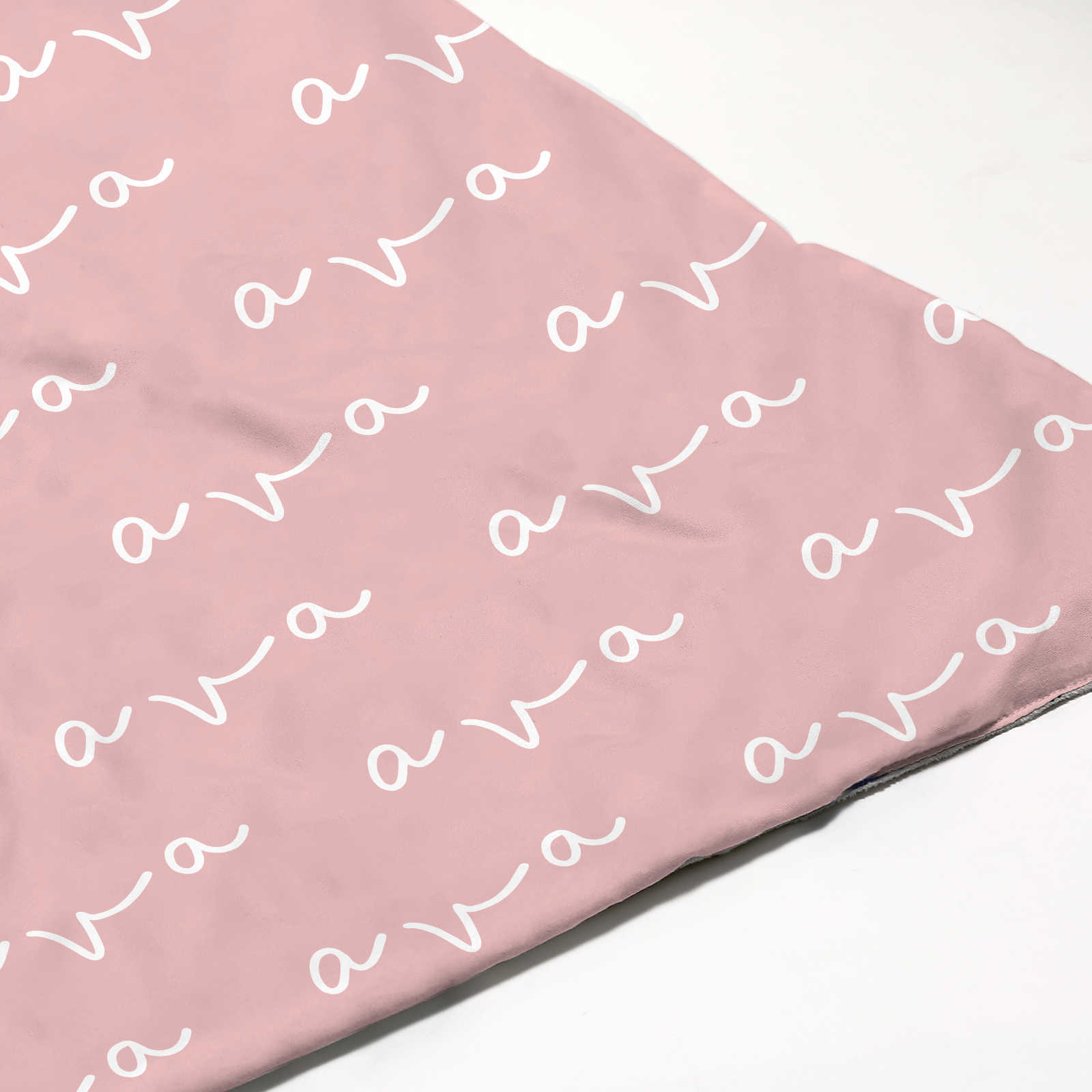 Ava's Light Red Solid Color & Font Personalized Blanket