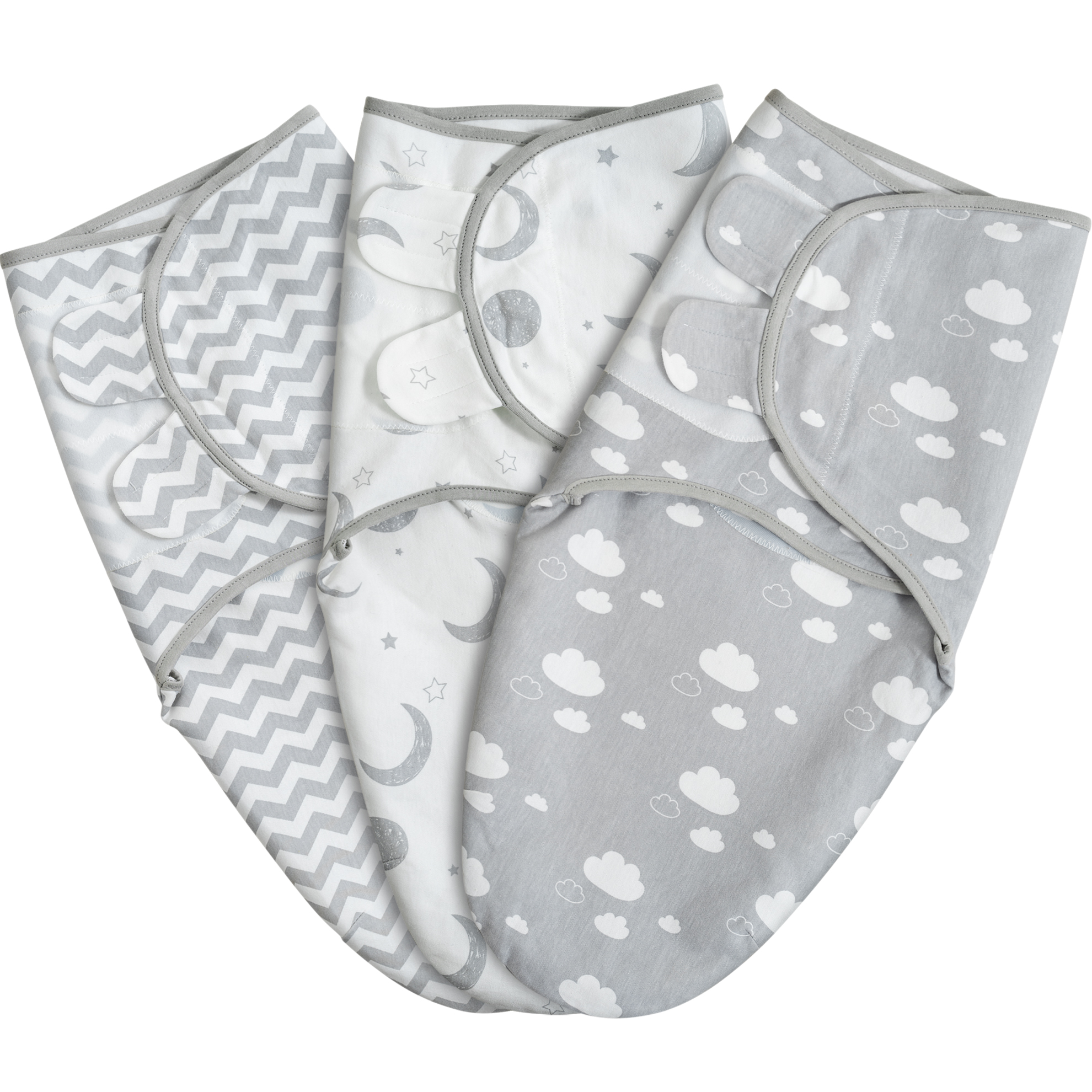 Clounds & Moon | Gllquen Baby Swaddle 0-3 Months 3 Pack