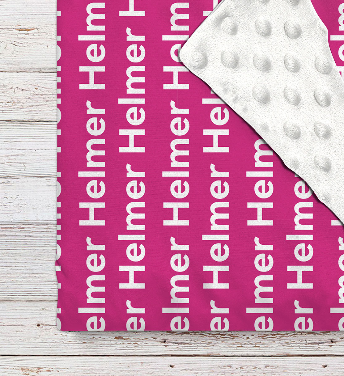 Personalized Solid Pink Baby Name Blanket
