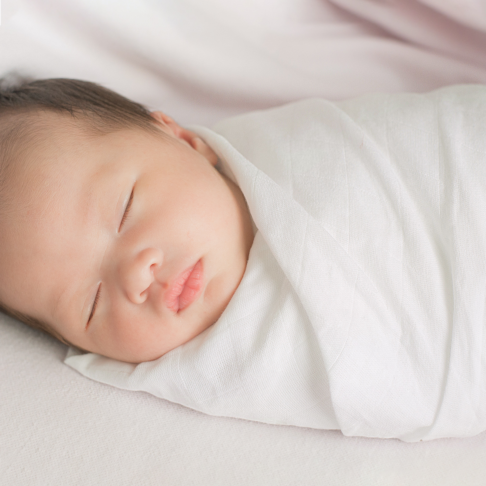 Muslin Swaddle Blankets 6-Pack, 28 X 28" - White