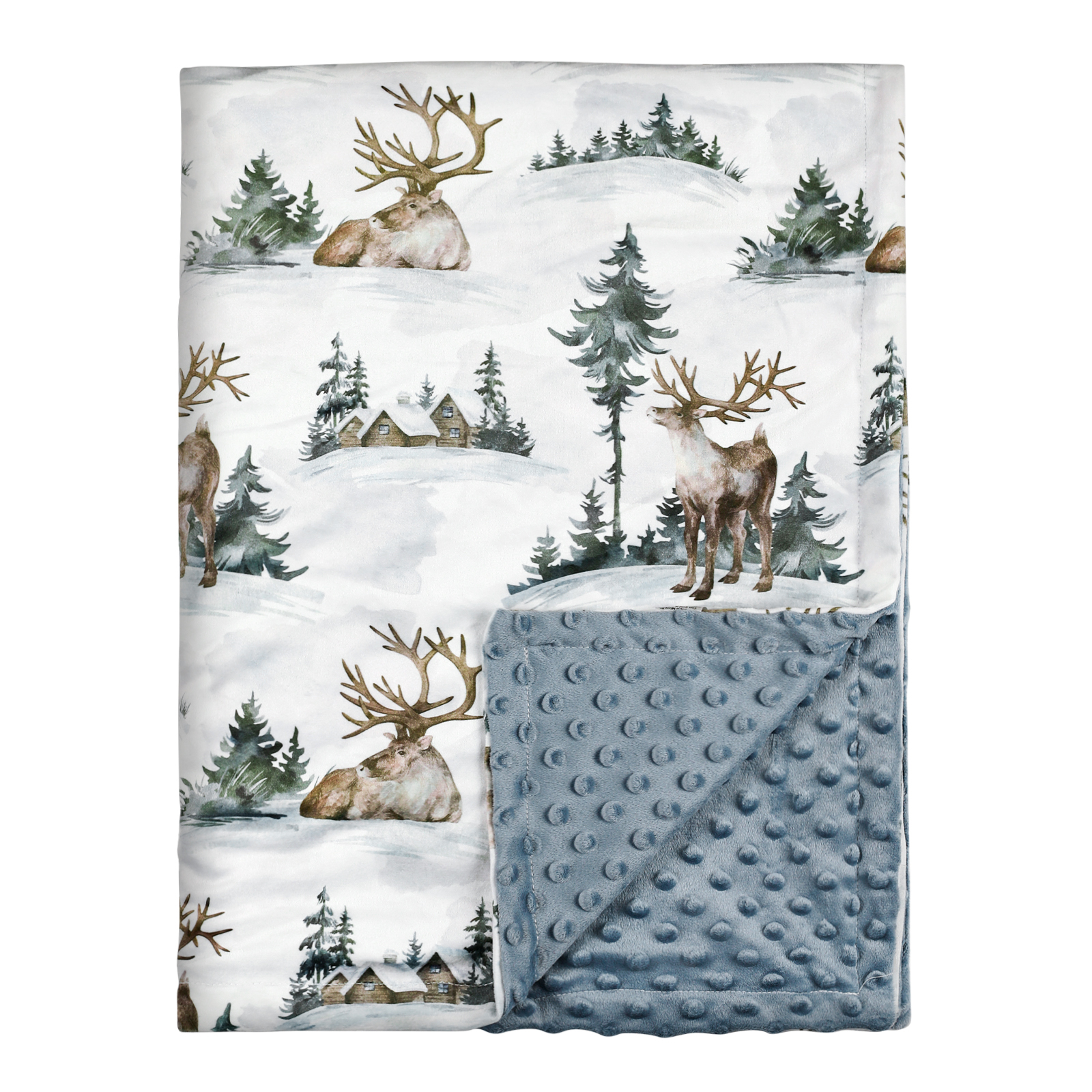 Elk | Gllquen Baby Fleece Plush Dot Blanket | 30''*40''