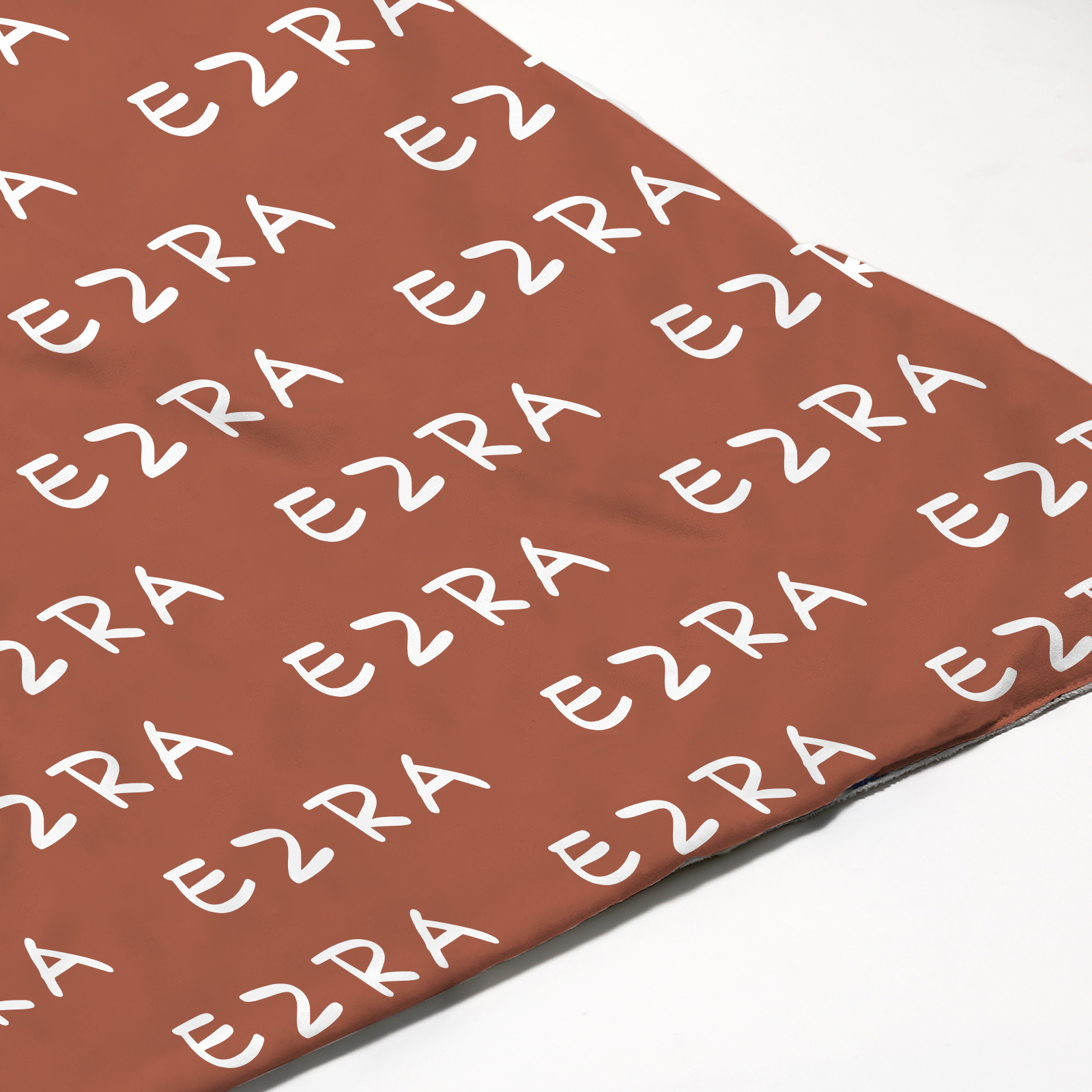 Ezra's Deep Brown Personalized Baby Blanket