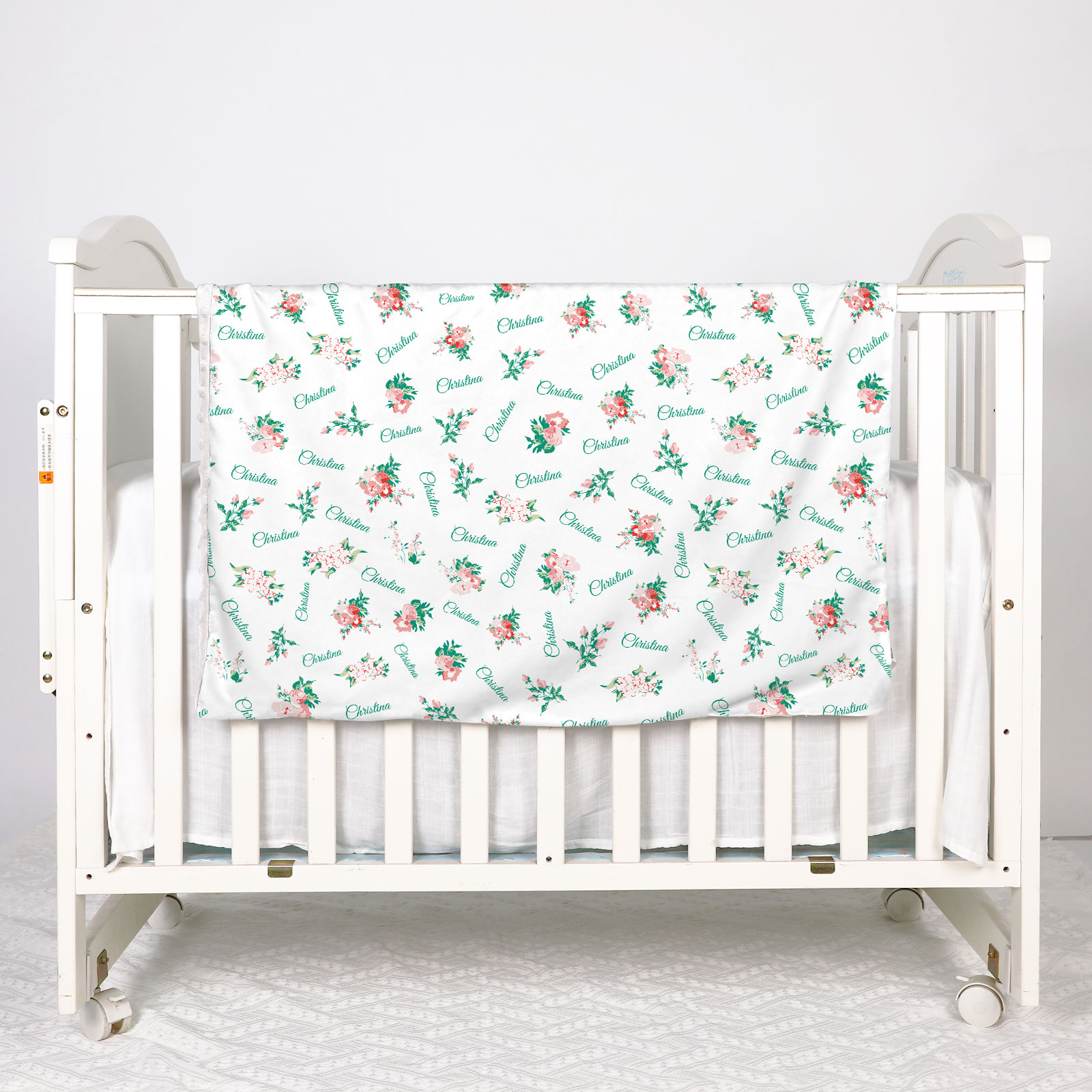 Personalized Beautiful Pink Baby Girl Name Blanket