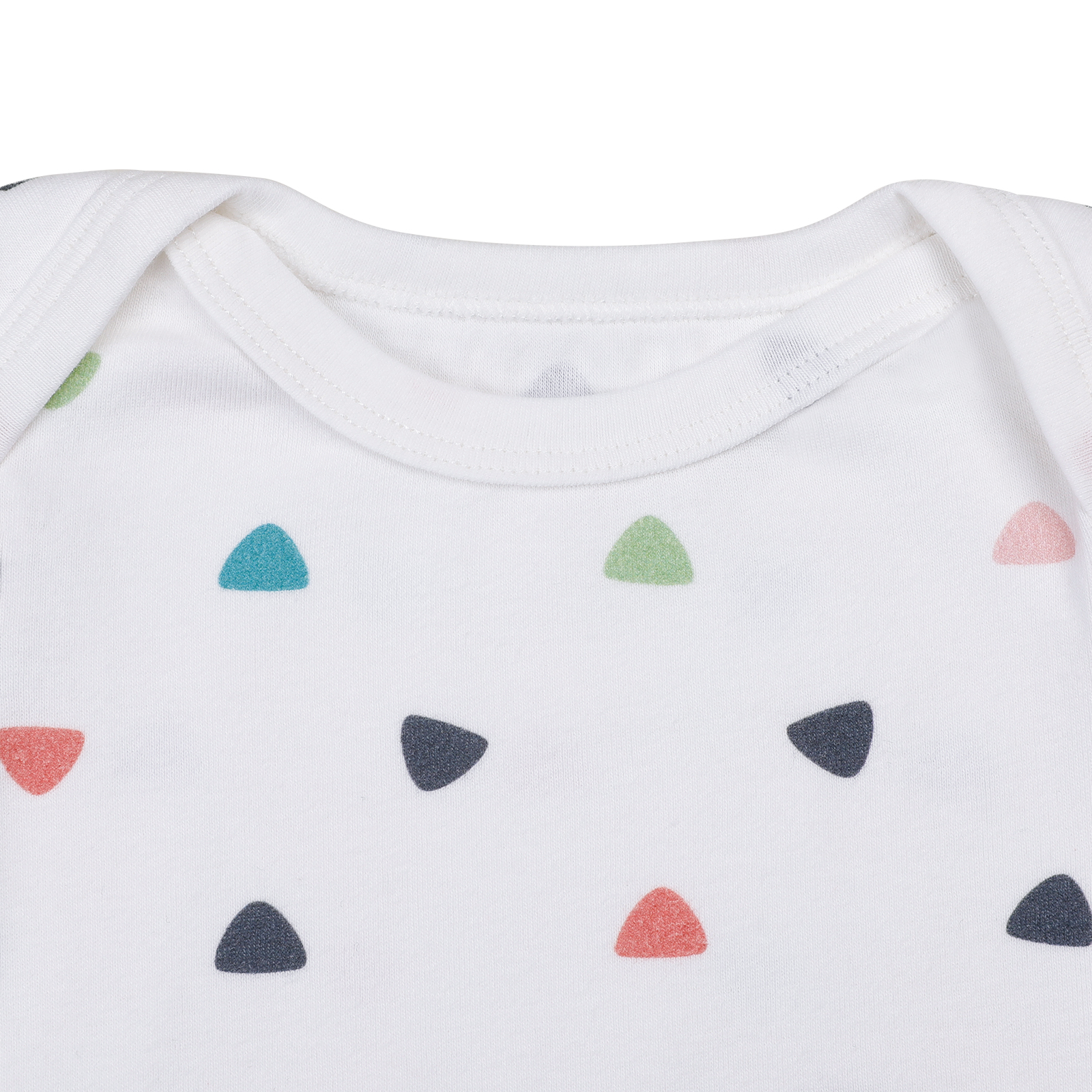 Colored Triangle | Long Sleeve Organic Cotton bodysuit