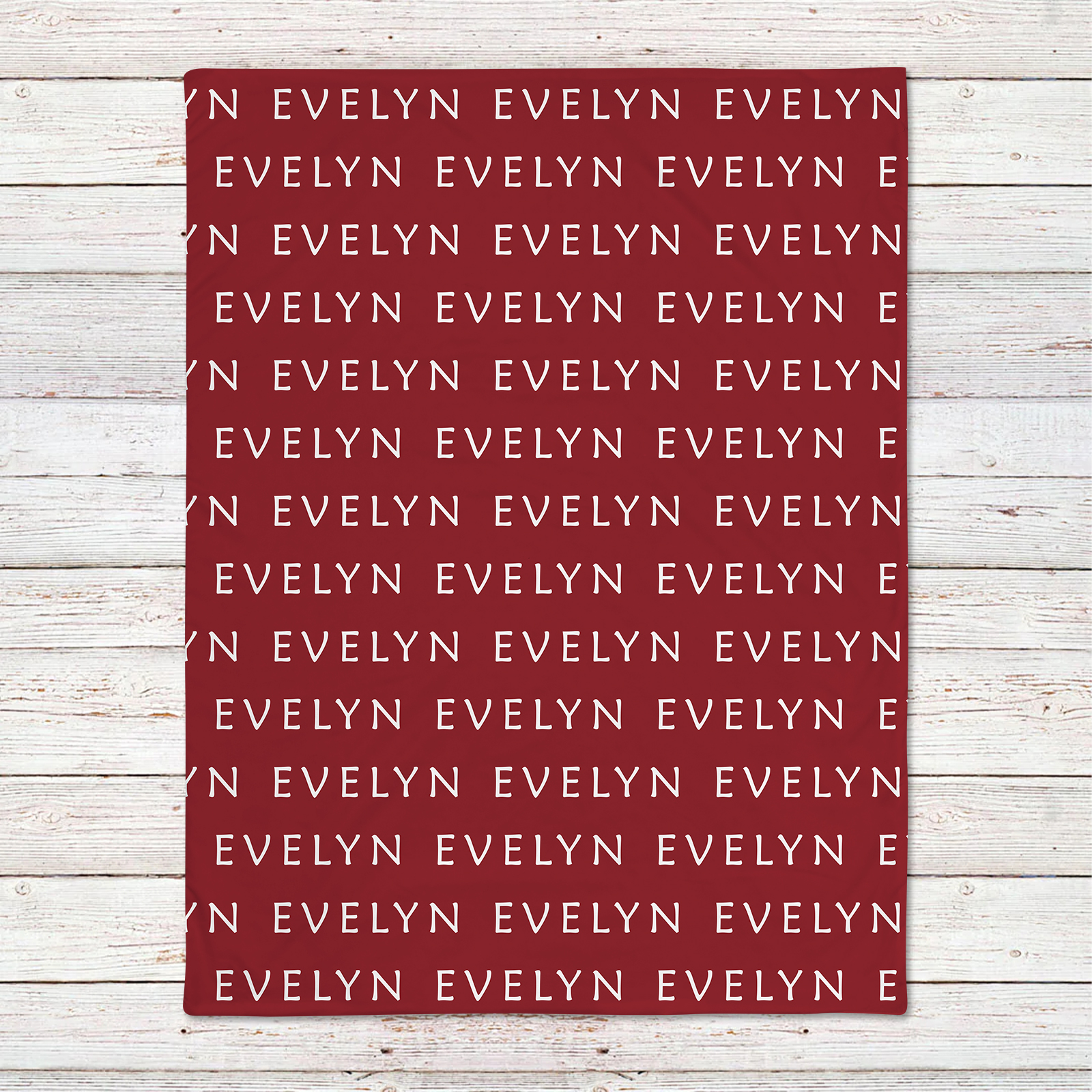 Evelyn's Dark Brown Personalized Baby Blanket