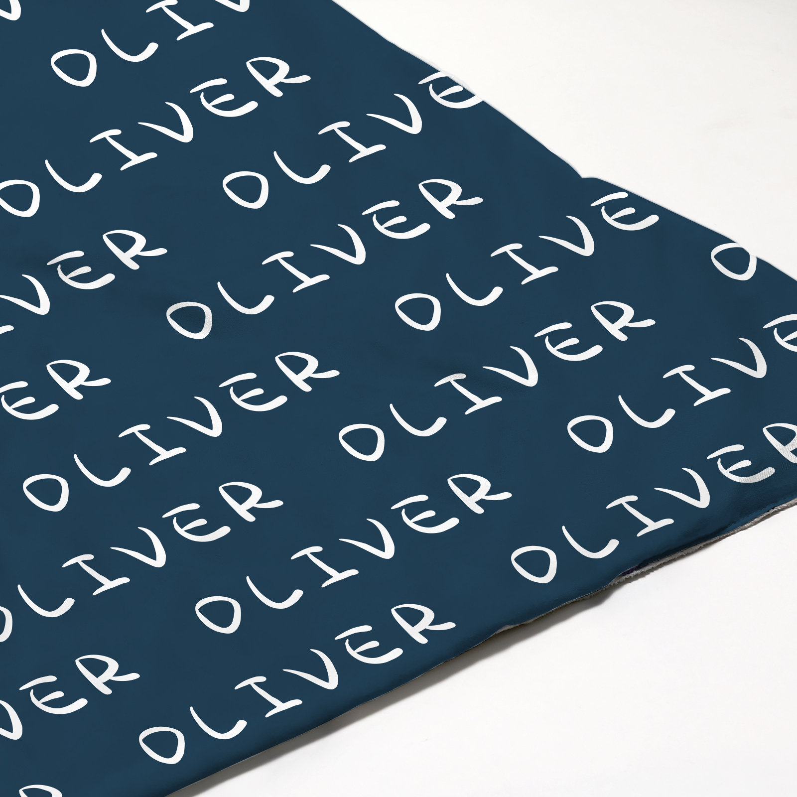 Oliver's Nile Blue Personalized Baby Name Blanket