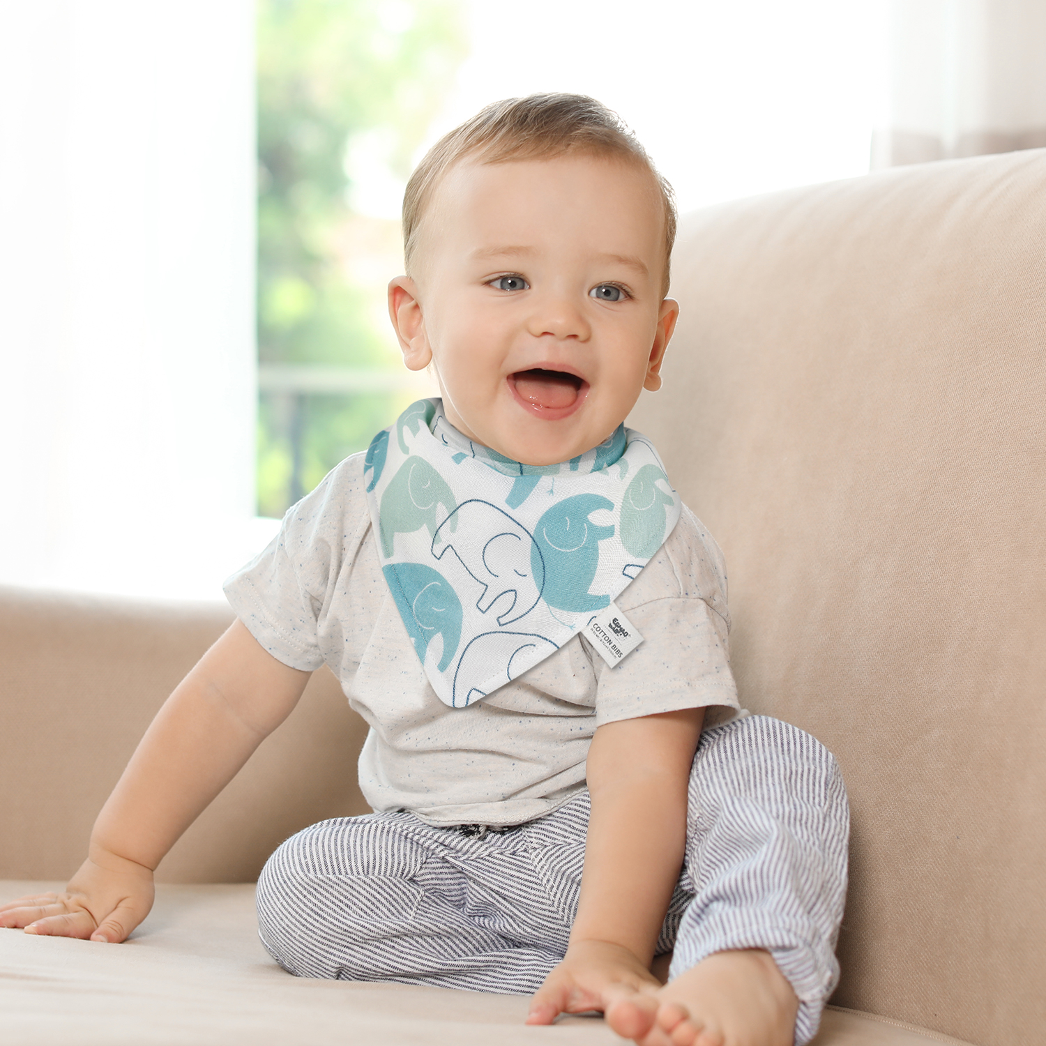 Dreaming Sky | Organic Cotton Muslin Bandana Bibs 3 Pack