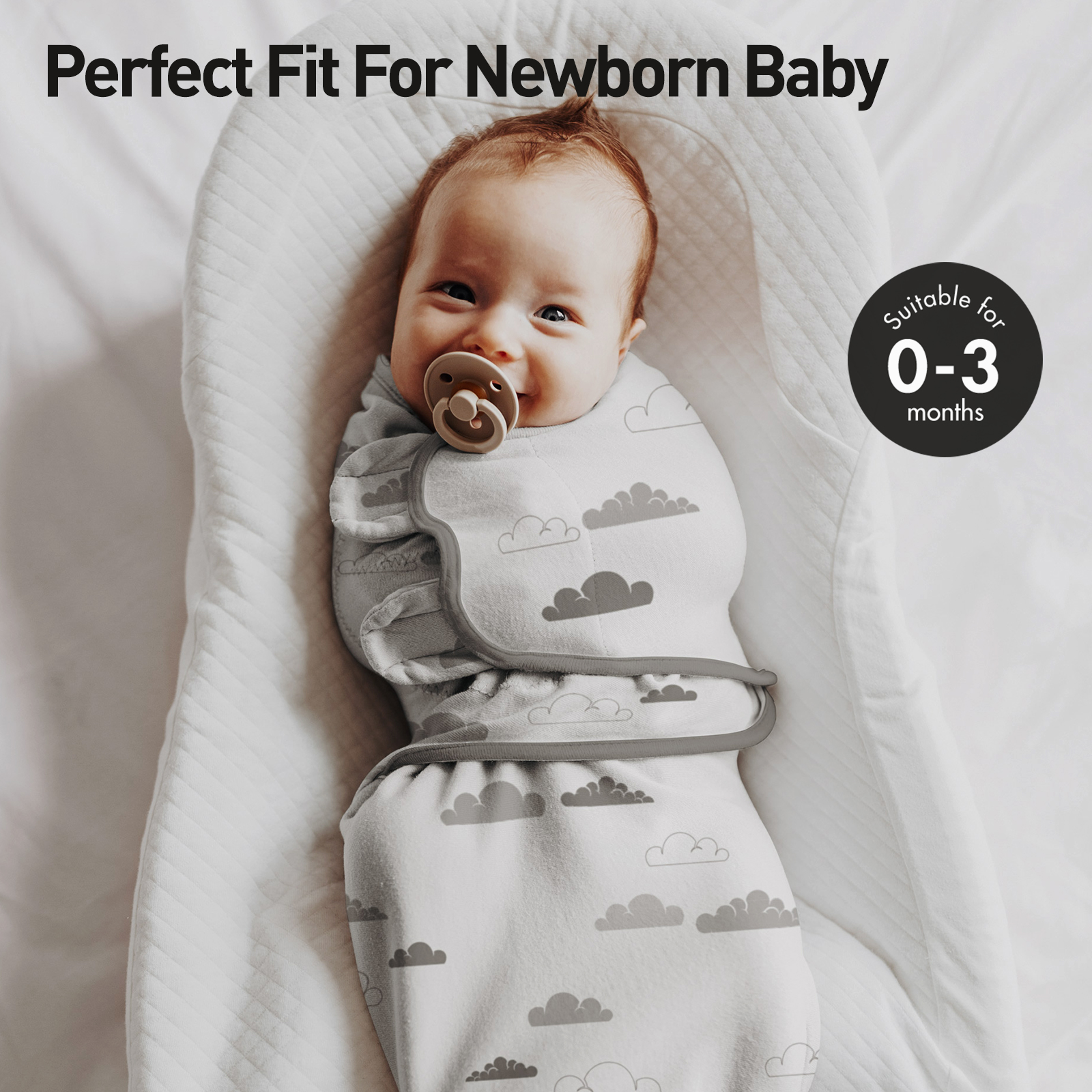 Clouds and Stars | Soarwg Baby Swaddle 0-3 Months 2-Pack