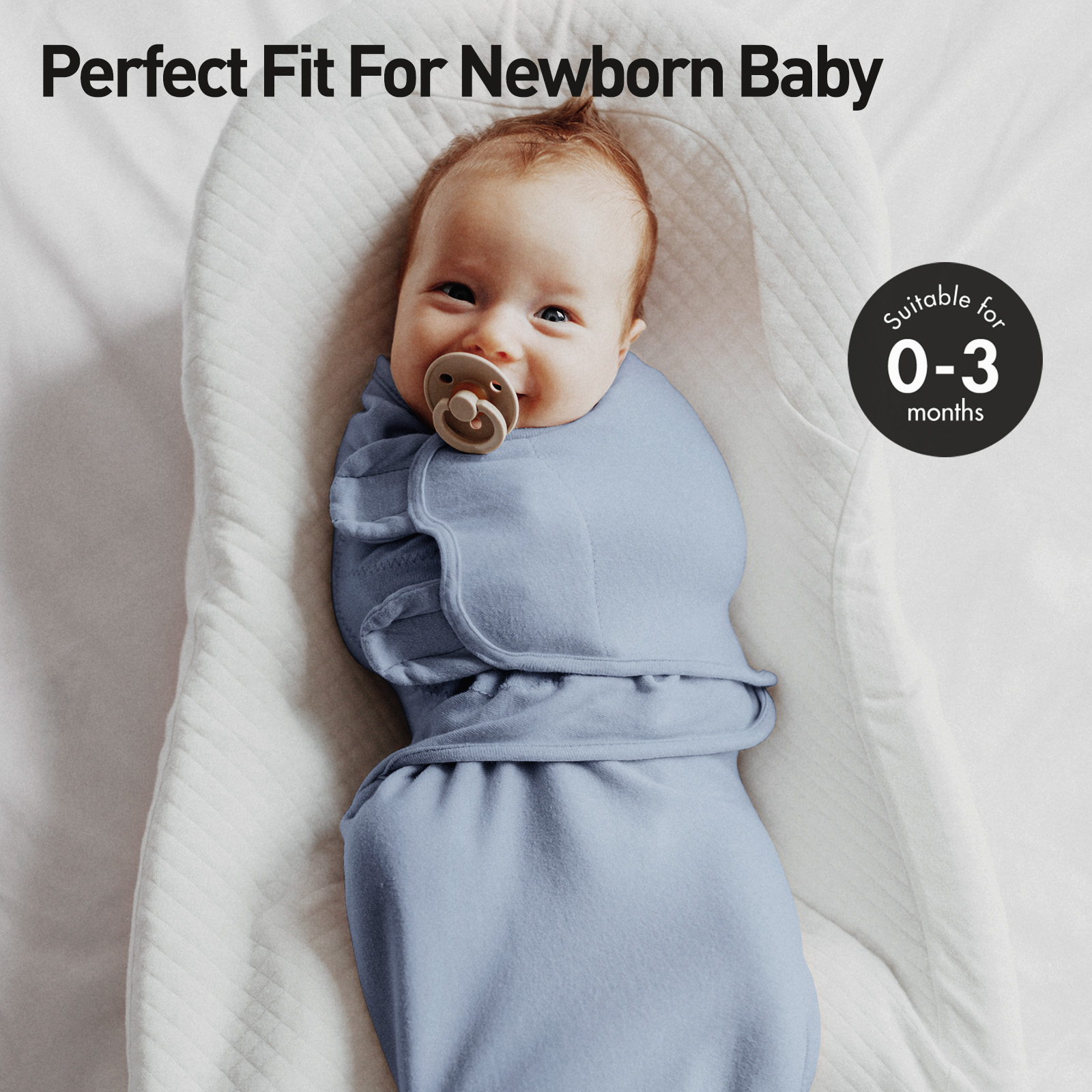 Blue | Soarwg Baby Swaddle 0-3 Months 2-Pack