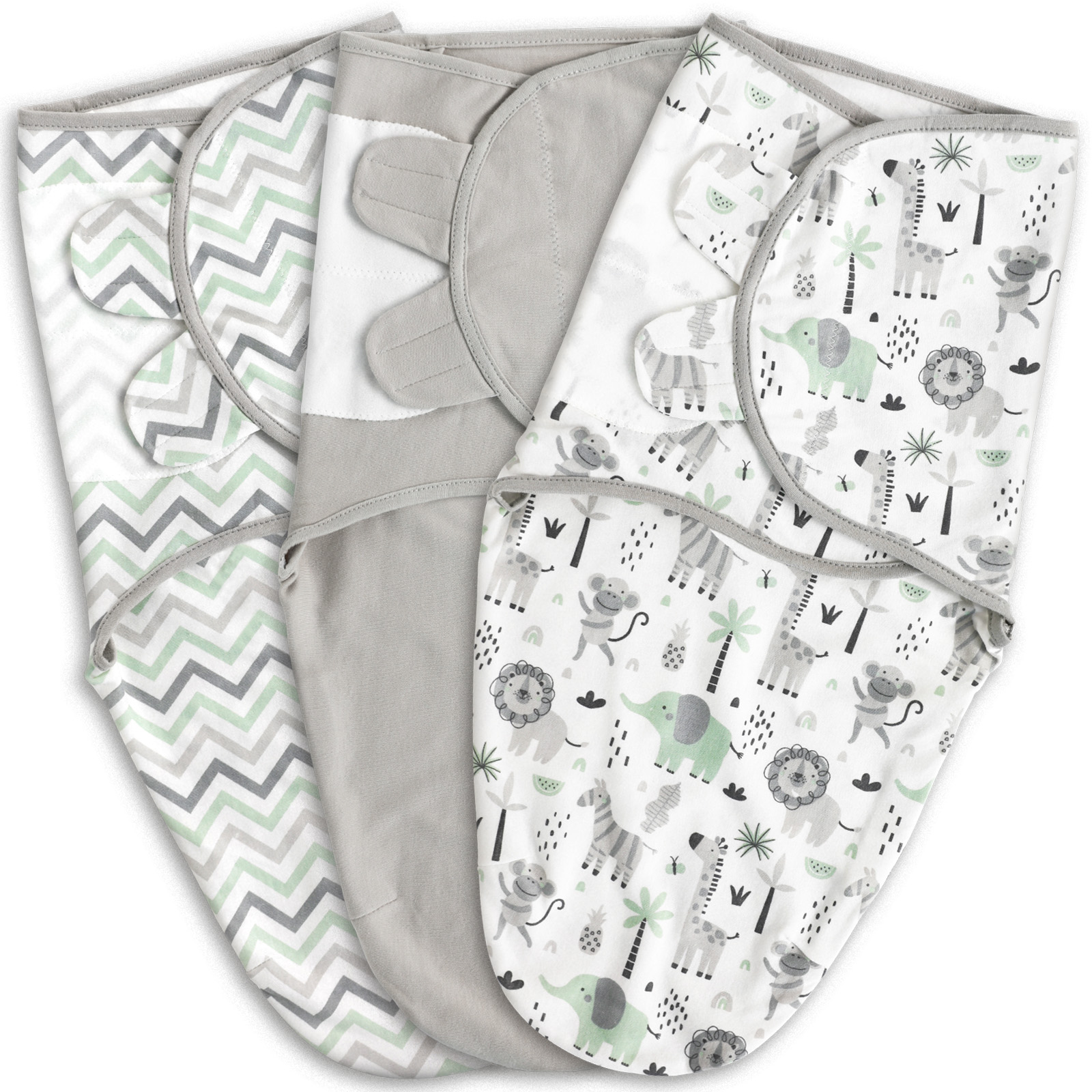 Animal World | Gllquen Baby Swaddle 0-3 Months 3 Pack