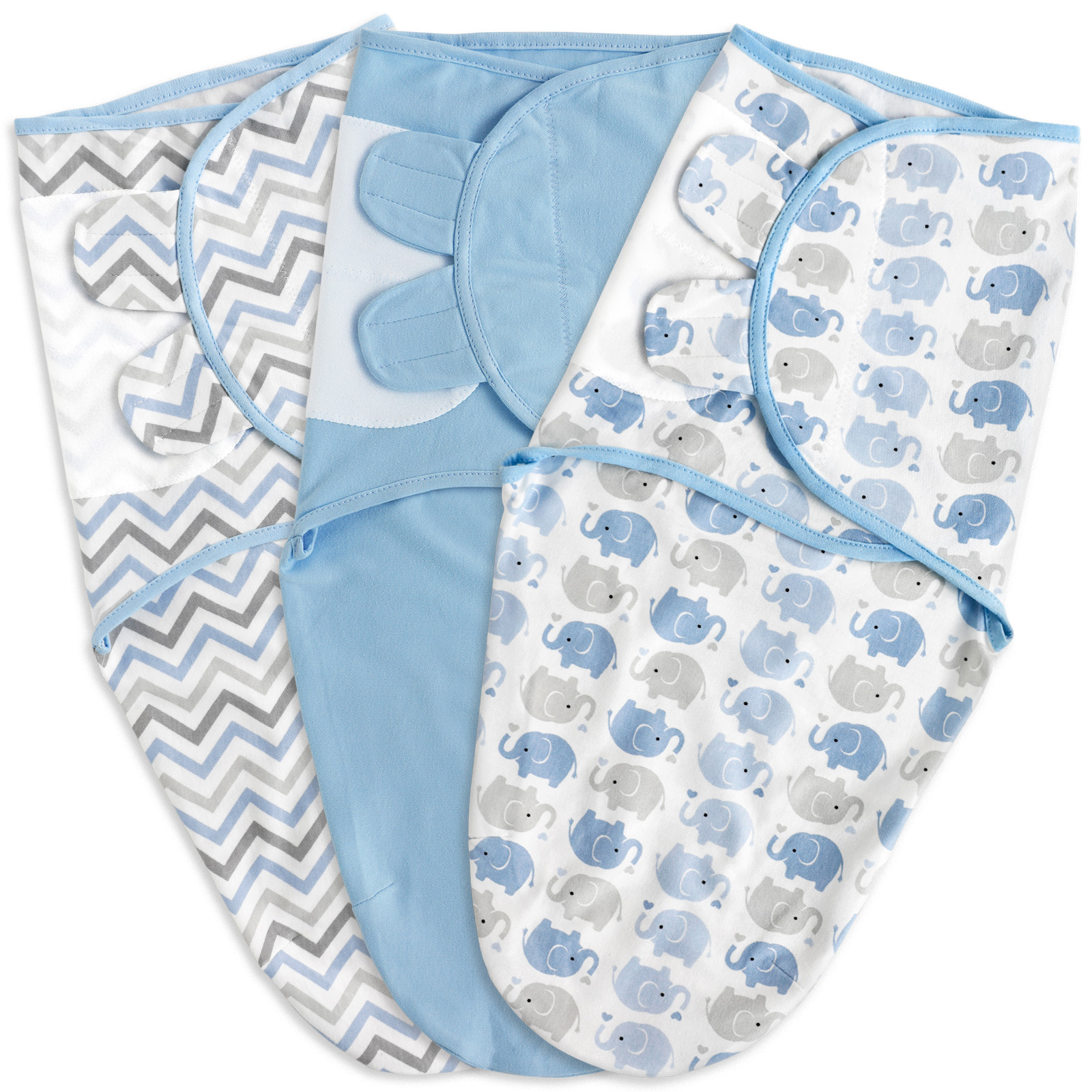 Blue | Gllquen Baby Swaddle 0-3 Months 3 Pack