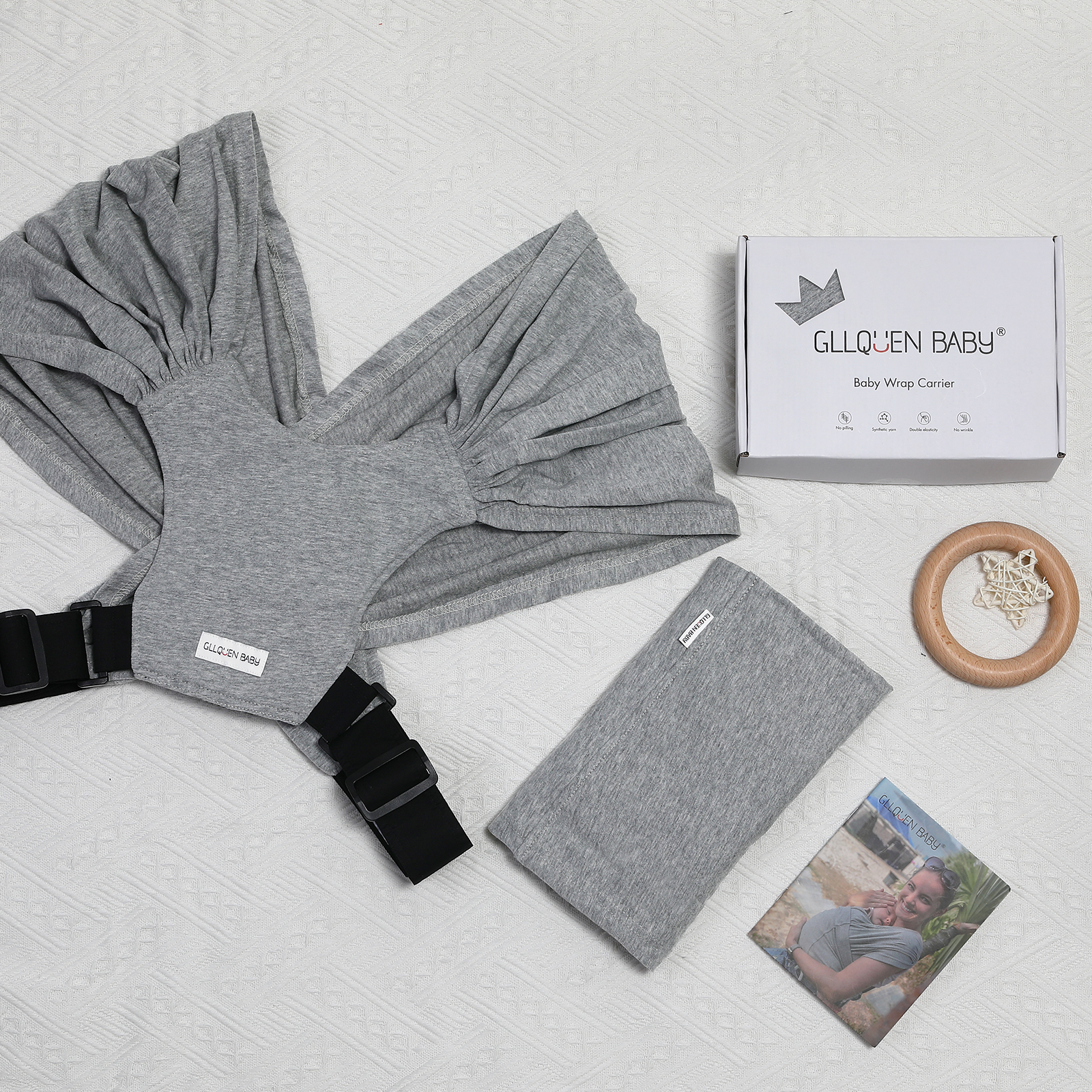 Light Gray | 0-36 Months Baby Adjustable Carrier Wrap up to 35lbs