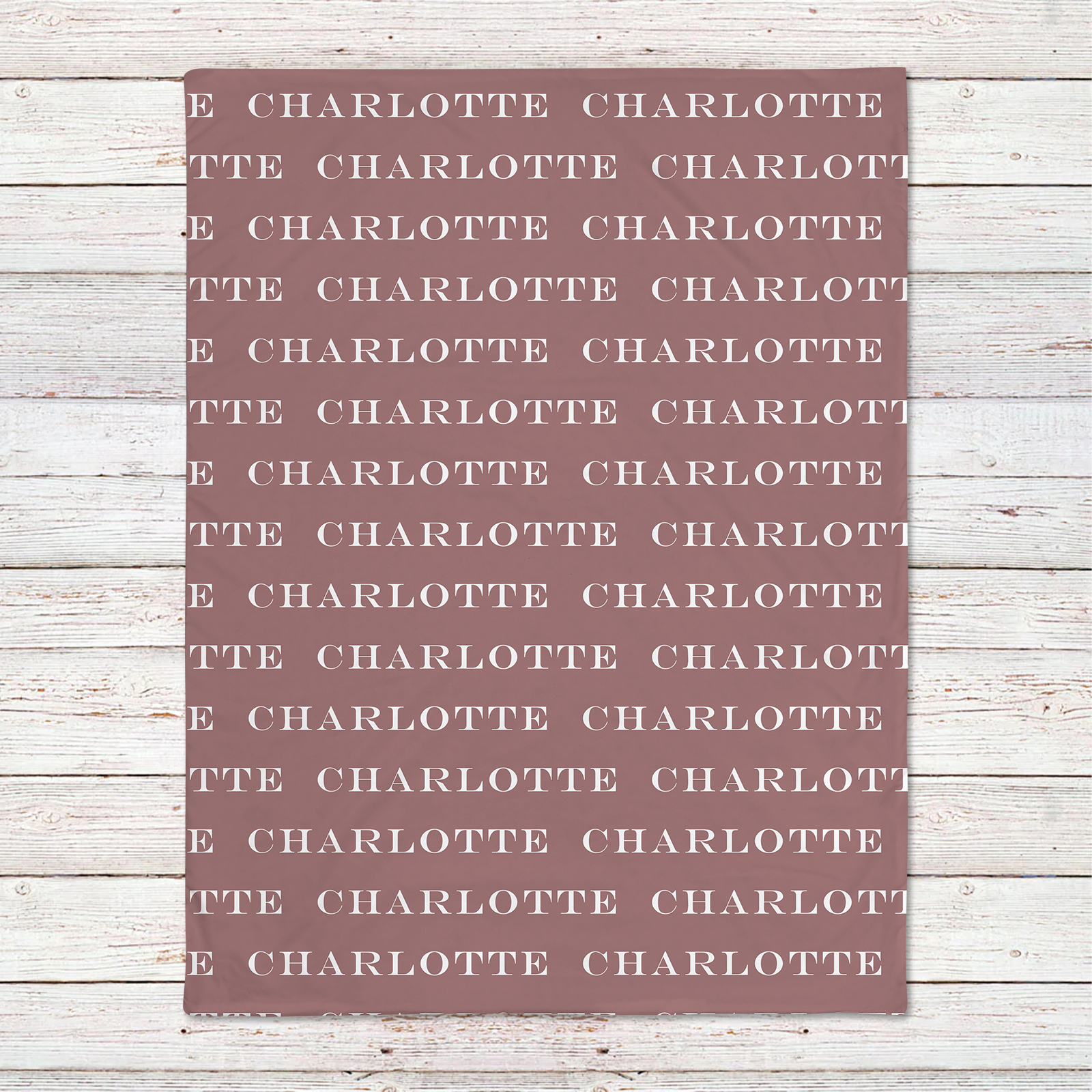 Charlotte's Grayish Red Personalized Solid Color Name Blanket