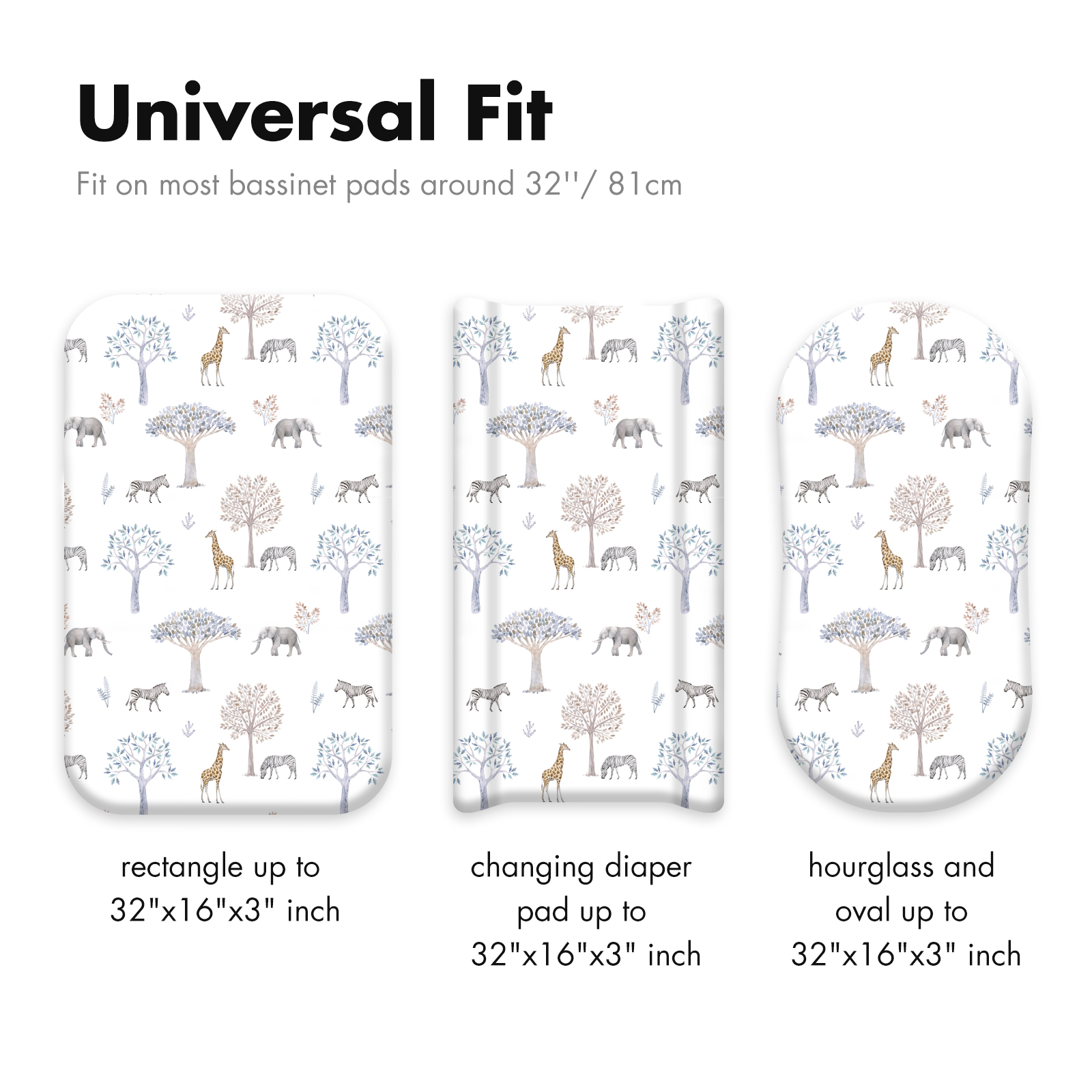 Natural History | Bassinet Sheets 2-Pack | 16''*32''