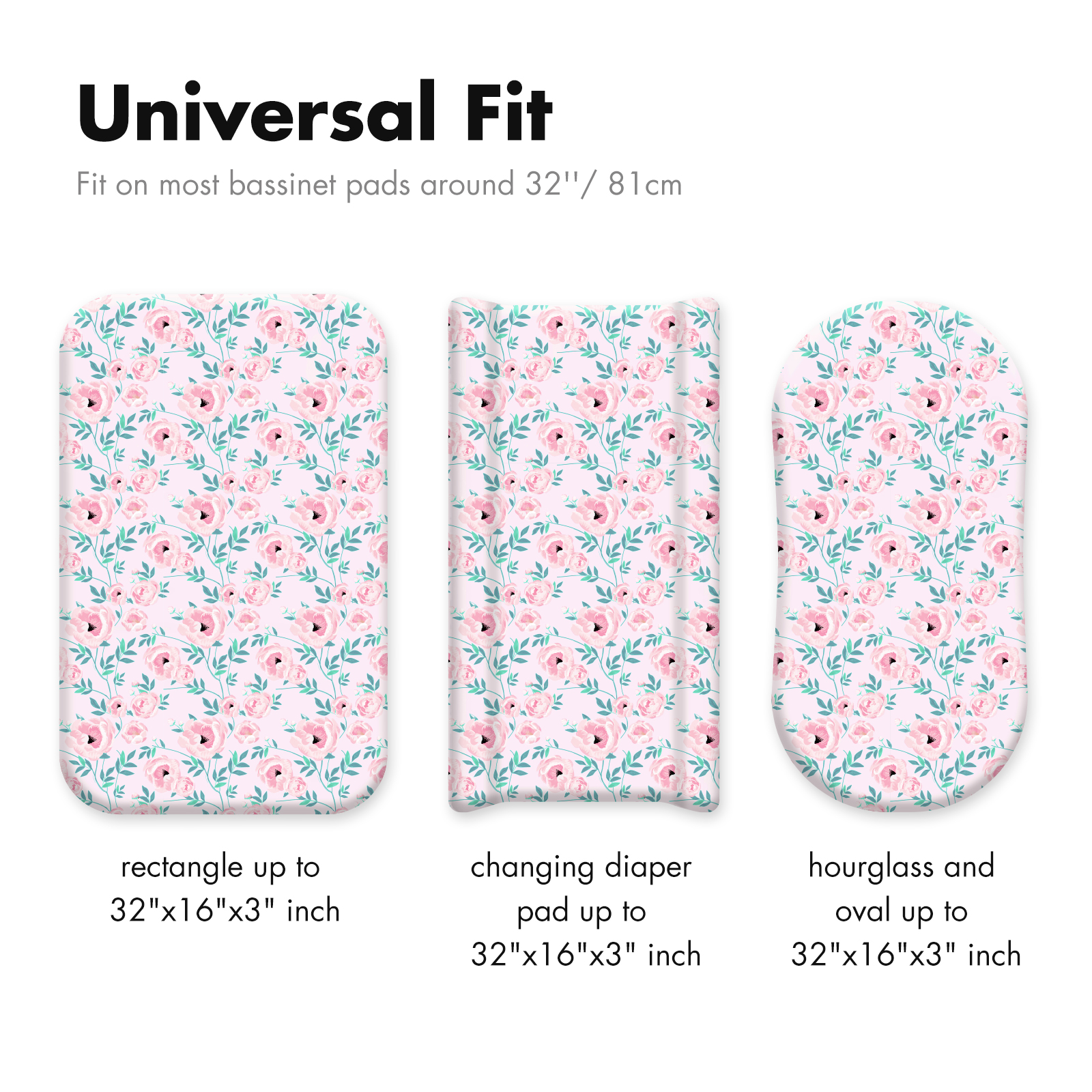 Rose Garden | Bassinet Sheets 2-Pack | 16''*32''