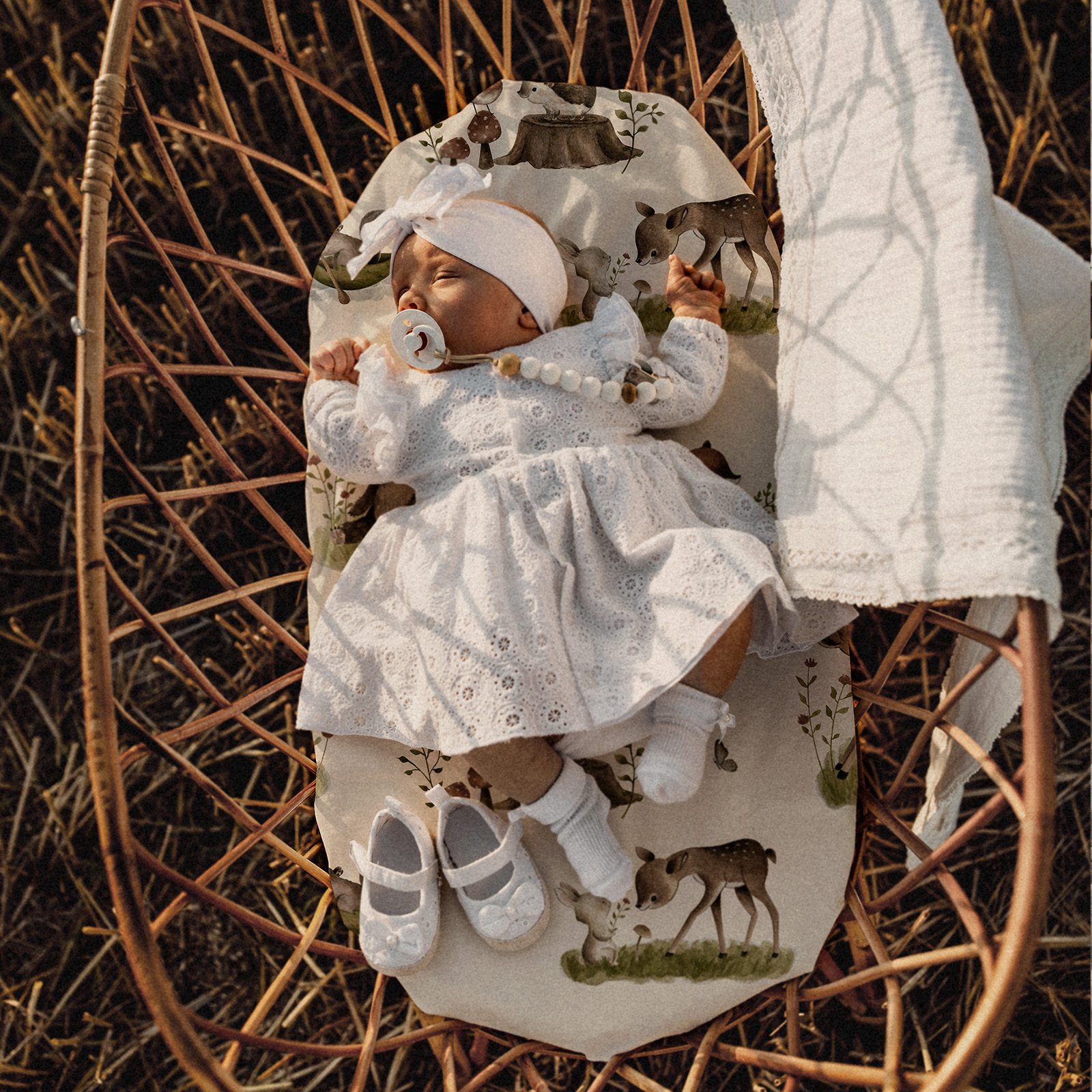 Bears and Deers | Soft Microfiber Fitted Change Pad Cover & Bassinet Sheets 4 Pack | 16''*32''